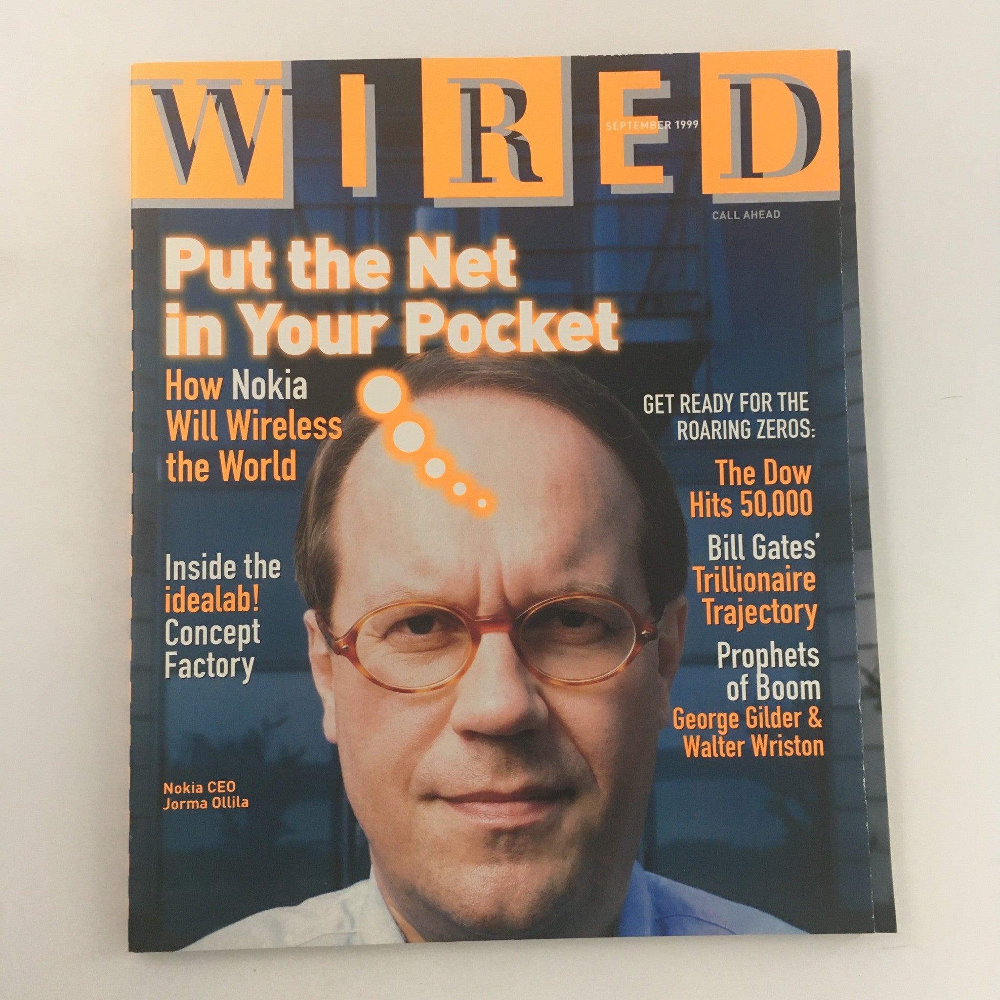 Wired Magazine September 1999 Nokia CEO Jorma Ollila Feature, Newsstand