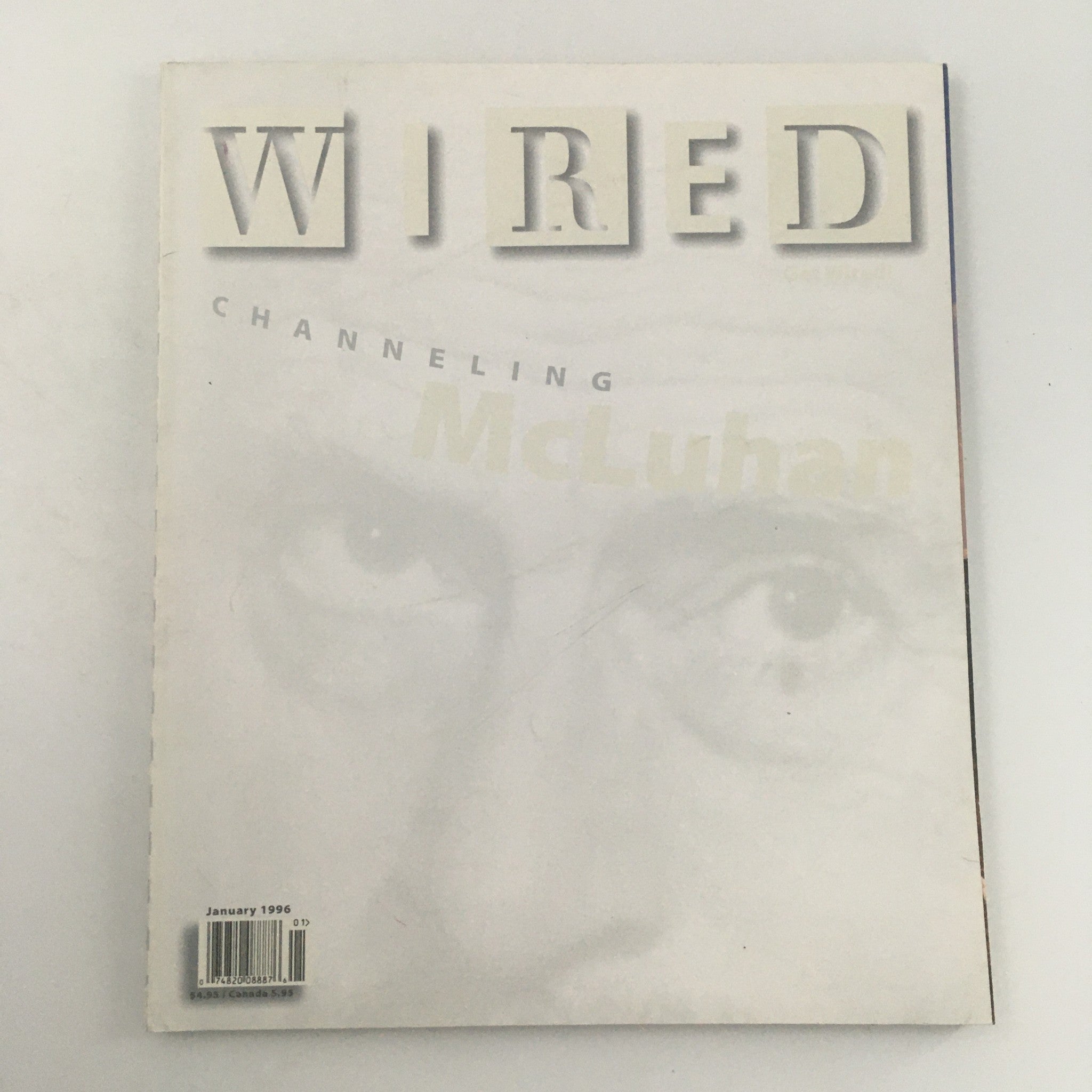 Wired Magazine January 1996 Channeling Philosopher Marshall McLuhan, Newsstand