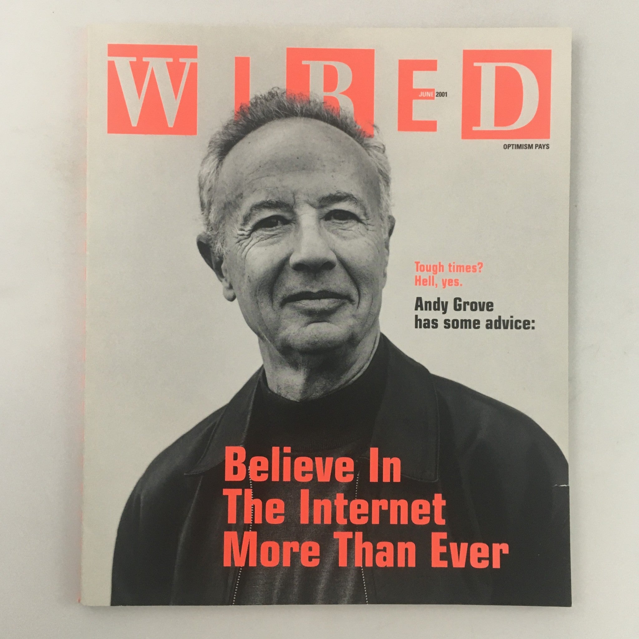 Wired Magazine June 2001 Andy Grove Believe In The Internet, Newsstand