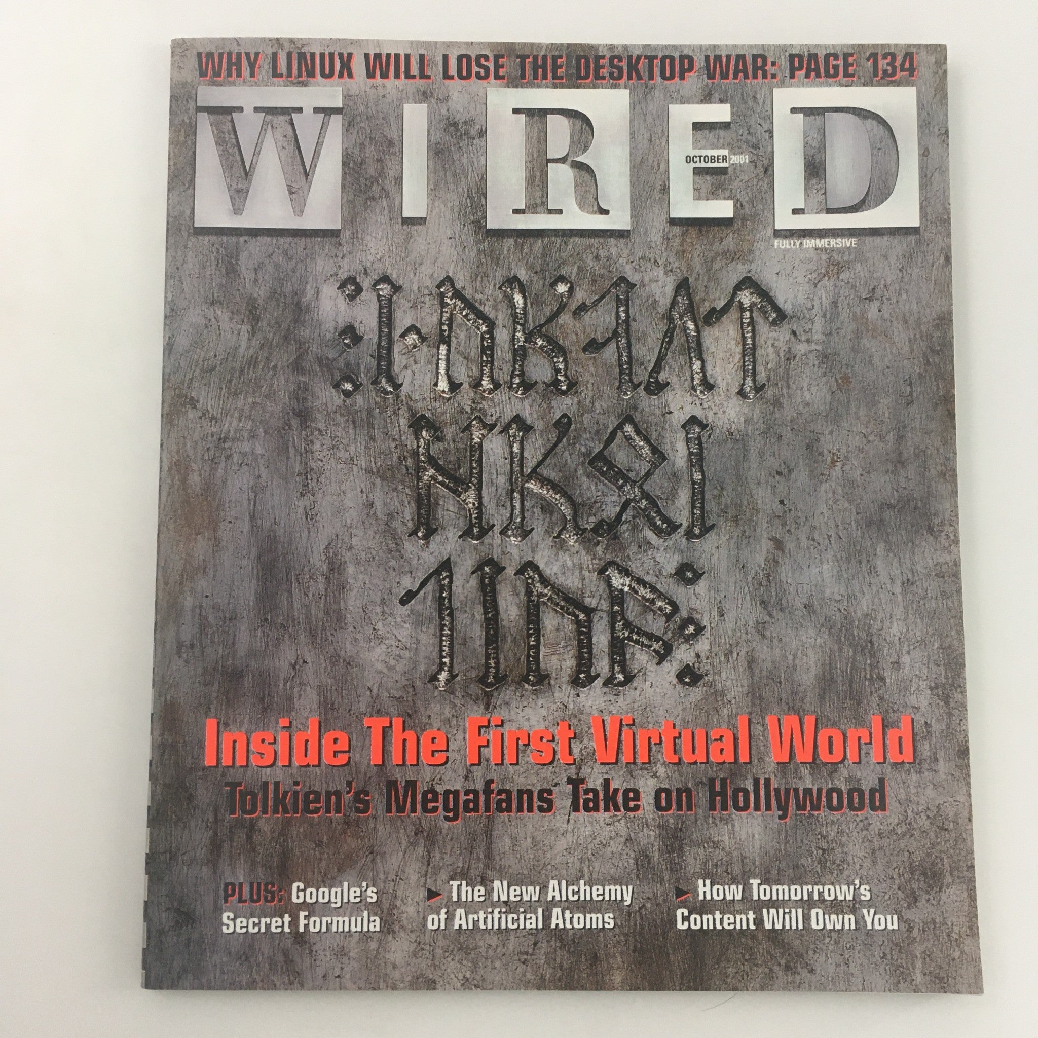 Wired Magazine October 2001 Tolkien's Megafans Take on Hollywood, Newsstand