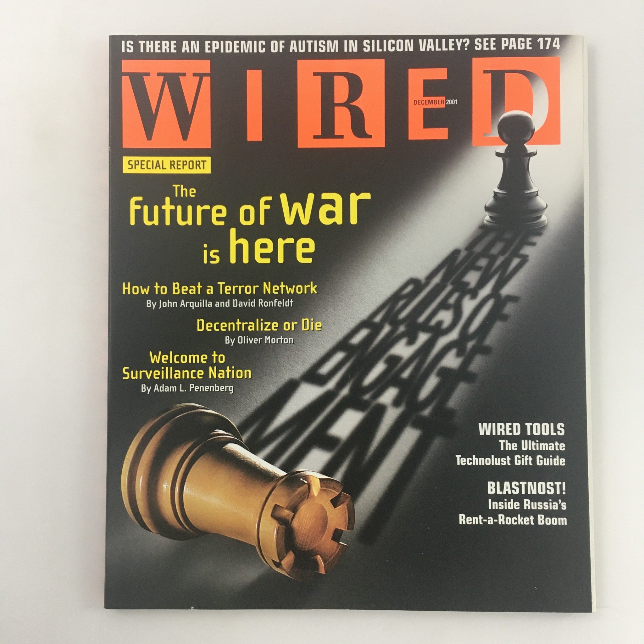 Wired Magazine December 2001 The Future of War is Here, Newsstand