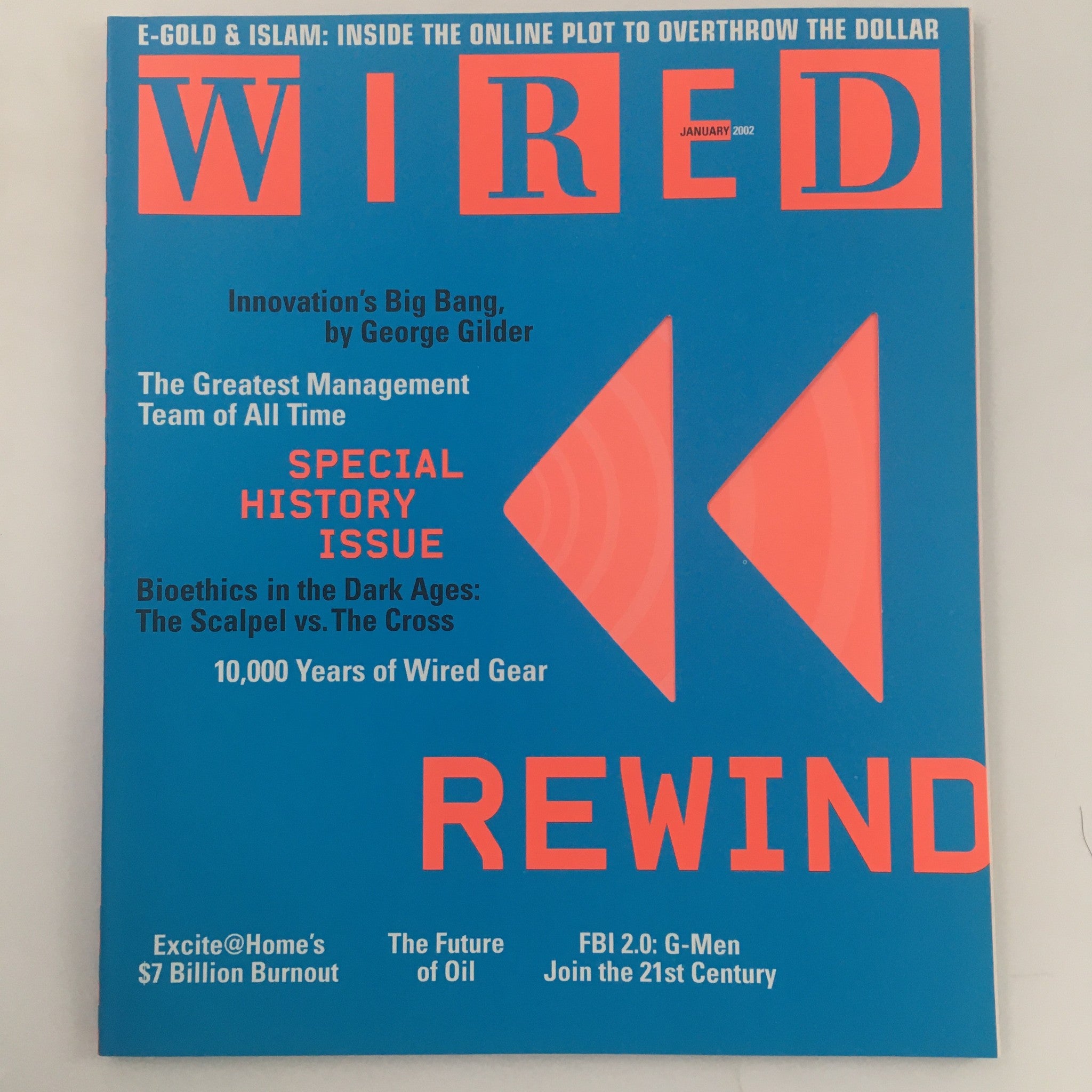 Wired Magazine January 2002 Bioethics In Dark Ages Scalpel vs Cross Newsstand