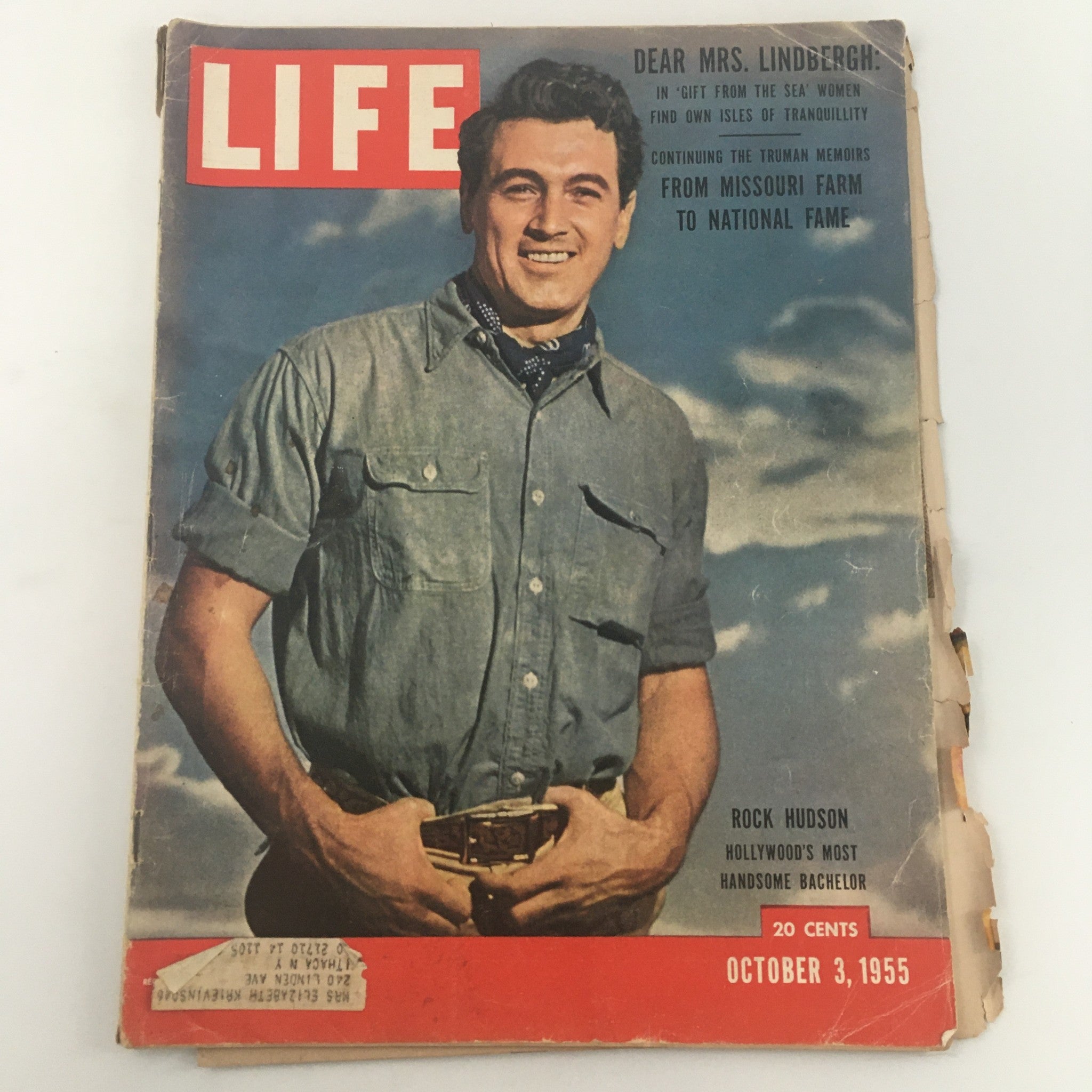 VTG Life Magazine October 3 1955 Handsome Bachelor Rock Hudson