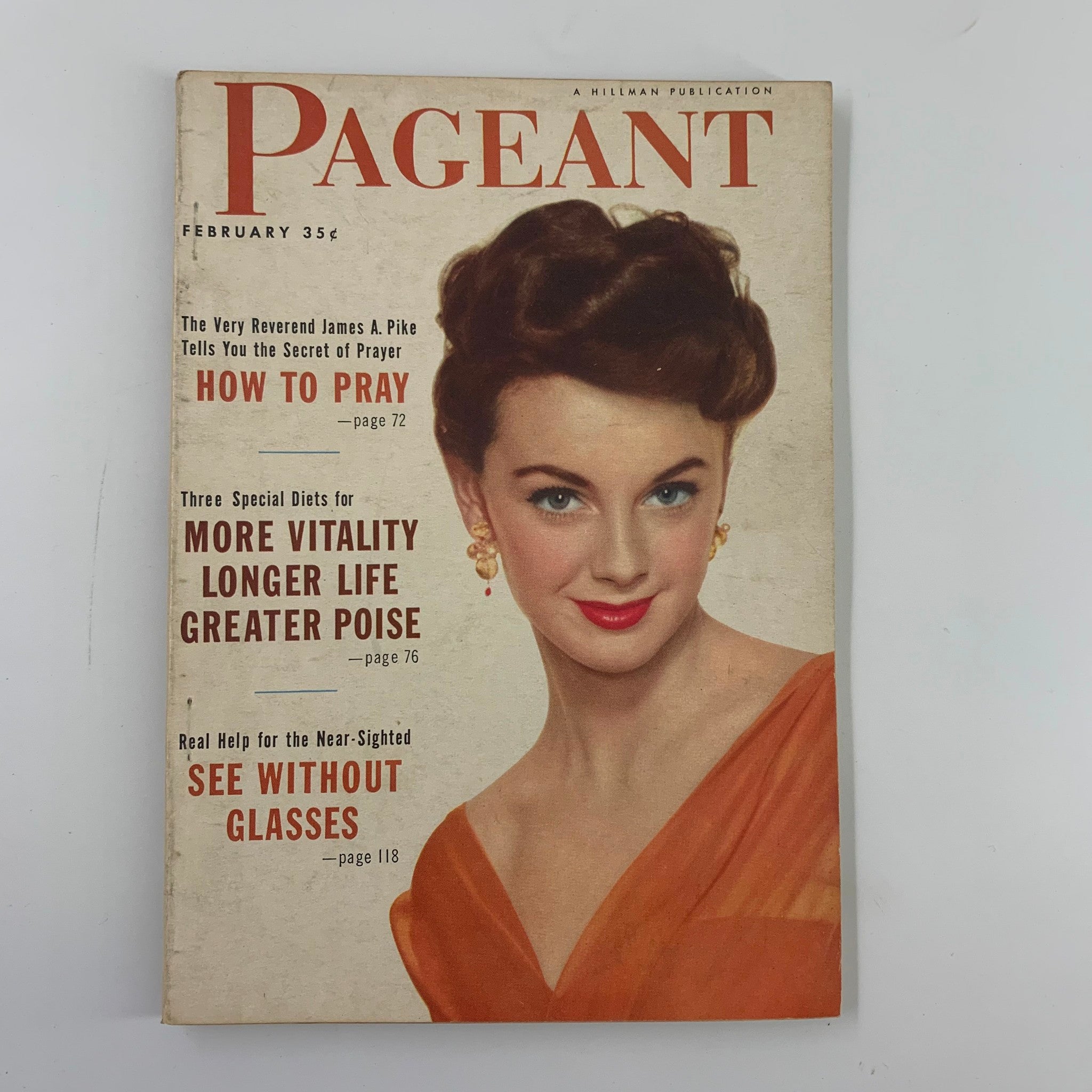 VTG Pageant Magazine February 1958 More Vitality Longer Life No Label