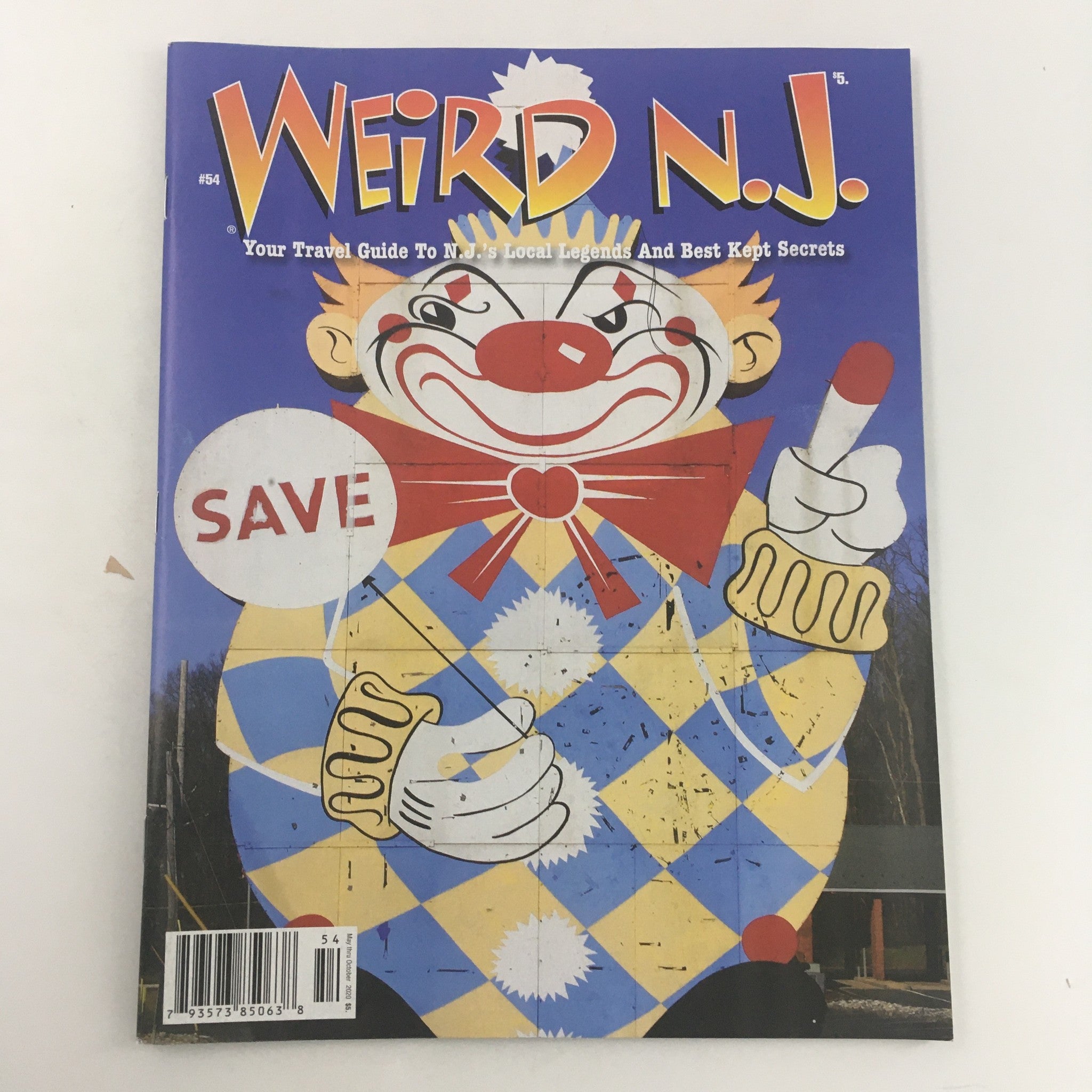 Weird N.J. Magazine May-October 2020 #54 Travel Guide to NJ Local, Newsstand