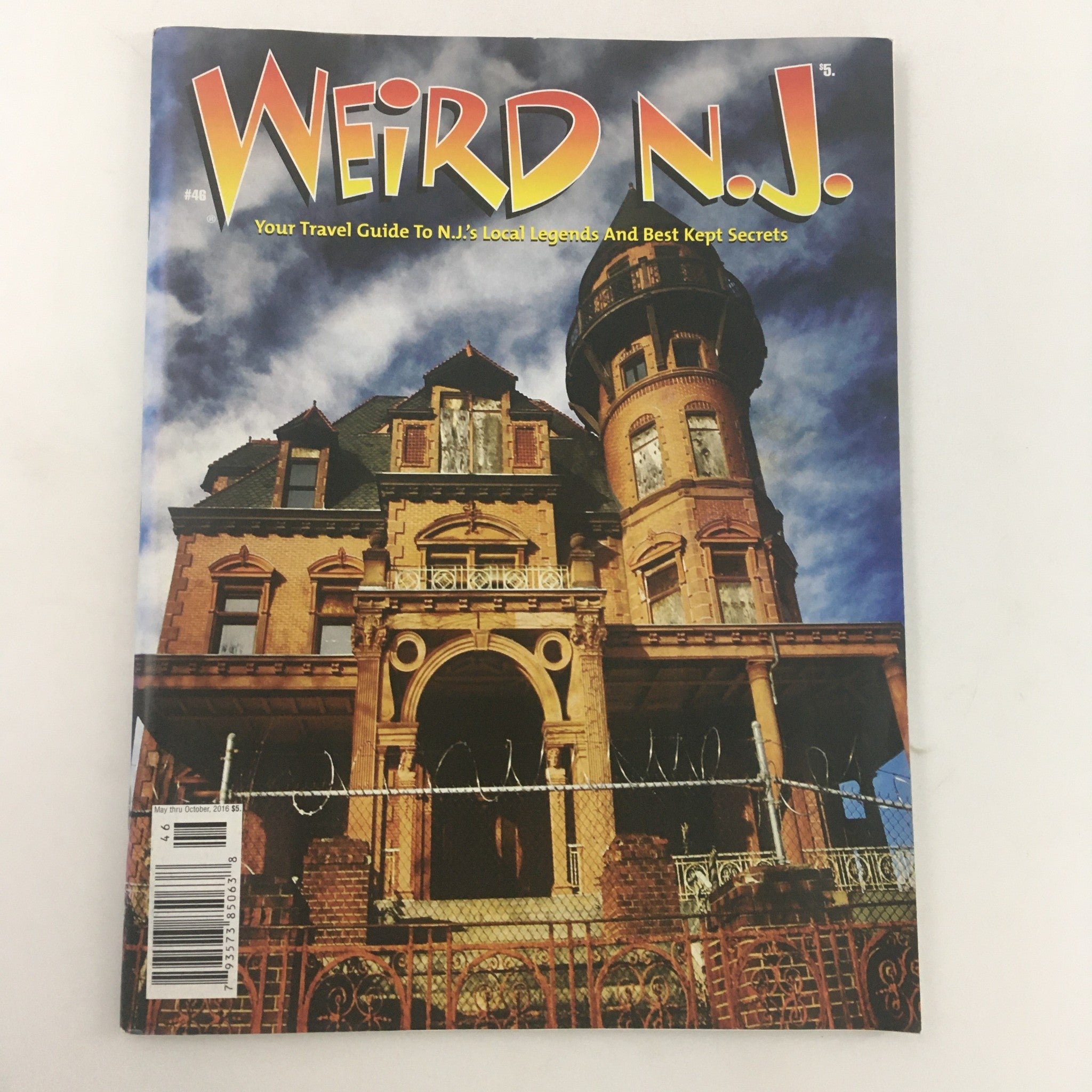 Weird N.J. Magazine May-October 2016 #46 Travel Guide to NJ Local, Newsstand