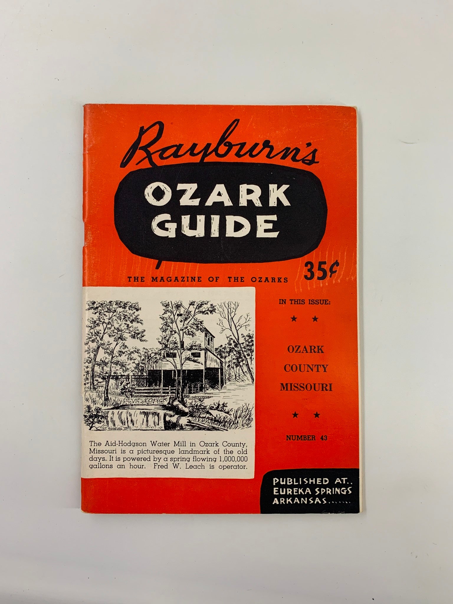 VTG Rayburn's Ozark Guide Magazine February 1955 The Aid-Hodgson Water Mill