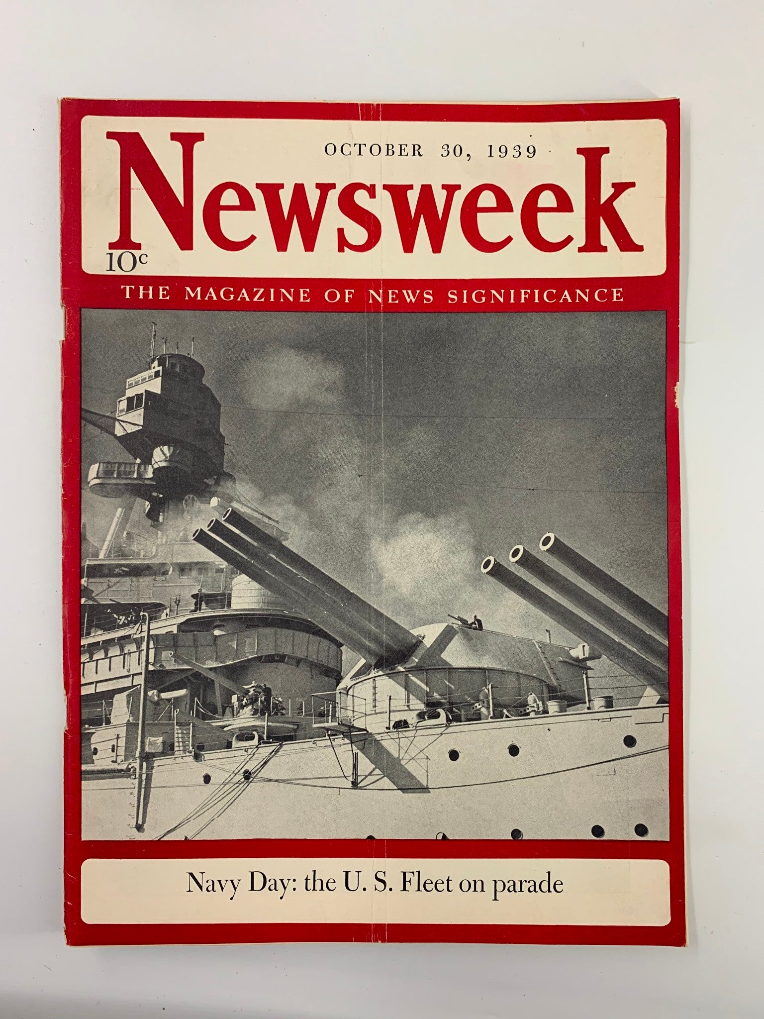 VTG Newsweek Magazine October 30 1939 Navy Day the U.S. Fleet On Parade No Label