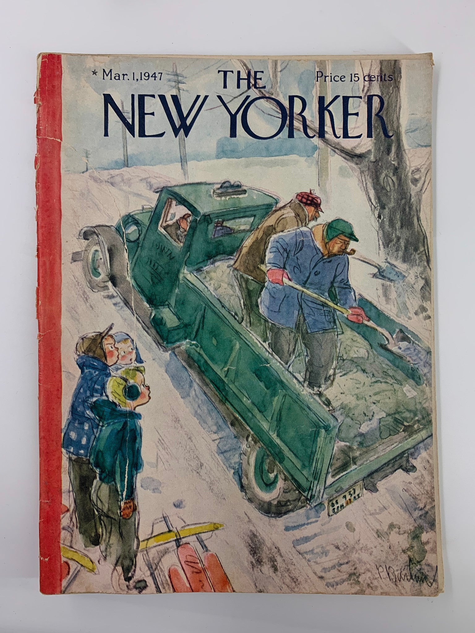 The New Yorker Magazine March 1 1947 Snowy Road by Perry Barlow No Label