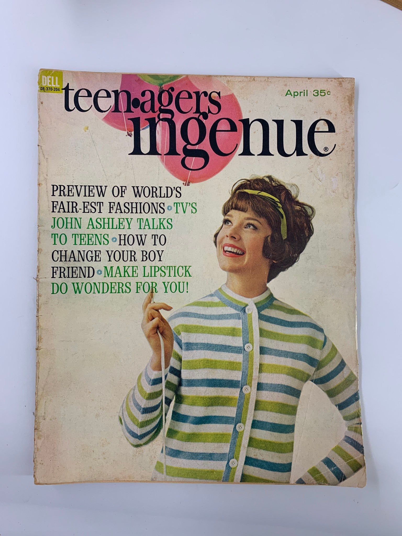 VTG Teen-Agers Ingenue Magazine April 1962 John Ashley Talks to Teens No Label