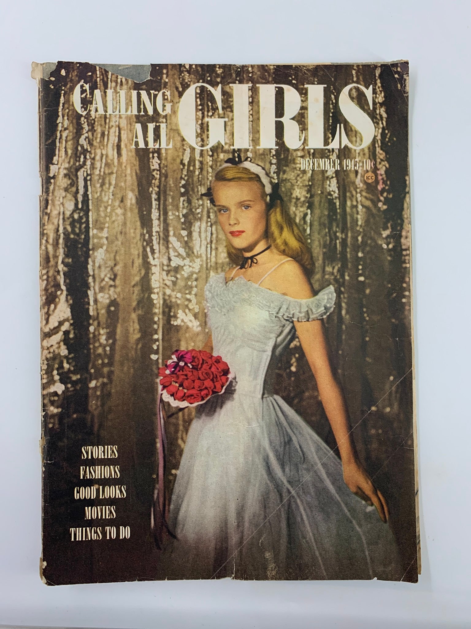 VTG Calling All Girls Magazine December 1945 Home for Christmas No Label