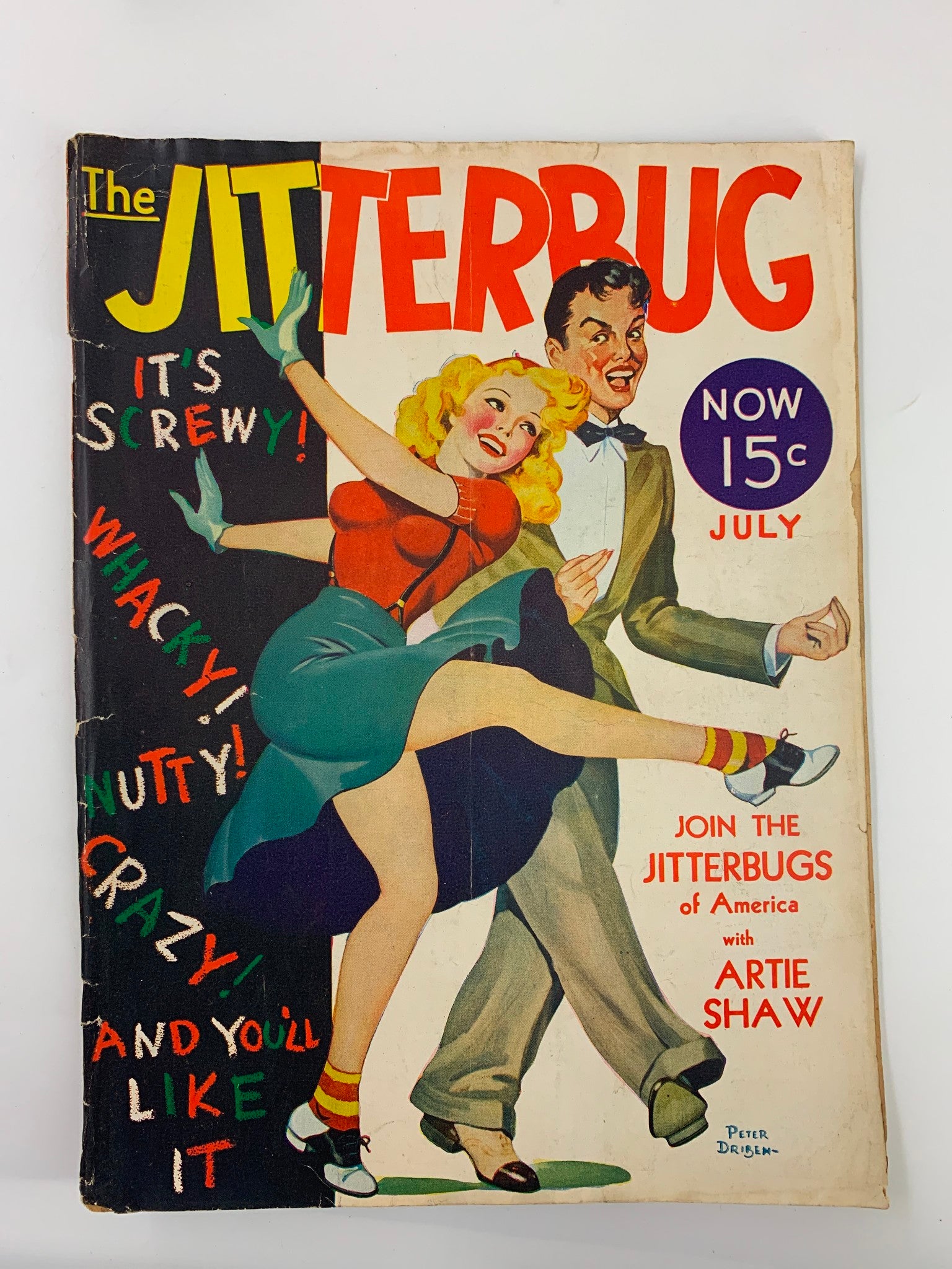 VTG The Jitterbug Magazine July 1940 Join Jitterbug with Artie Shaw No Label