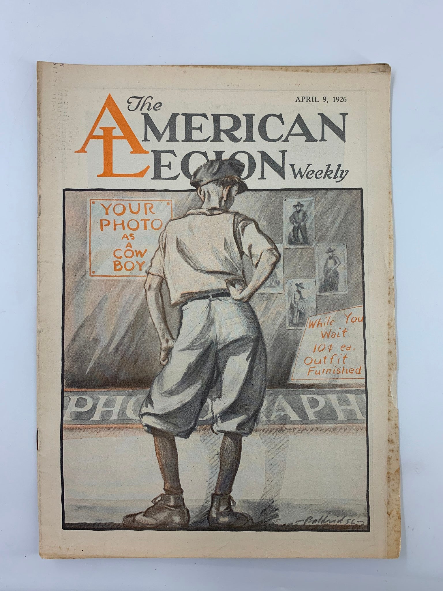 VTG The American Legion Weekly Magazine April 9 1926 Memories by Mail No Label