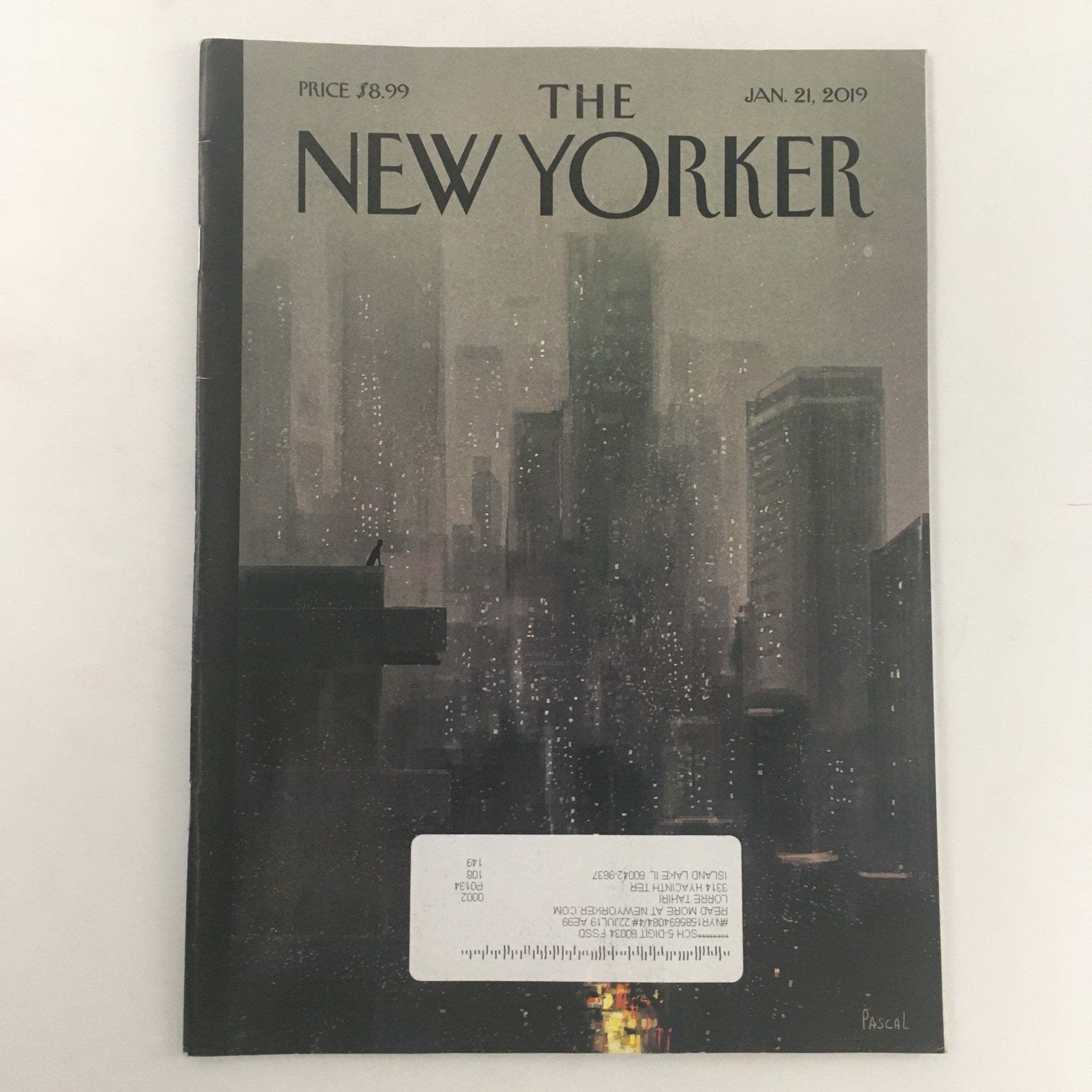 The New Yorker January 21 2019 Full Magazine Theme Cover by Pascal Campion