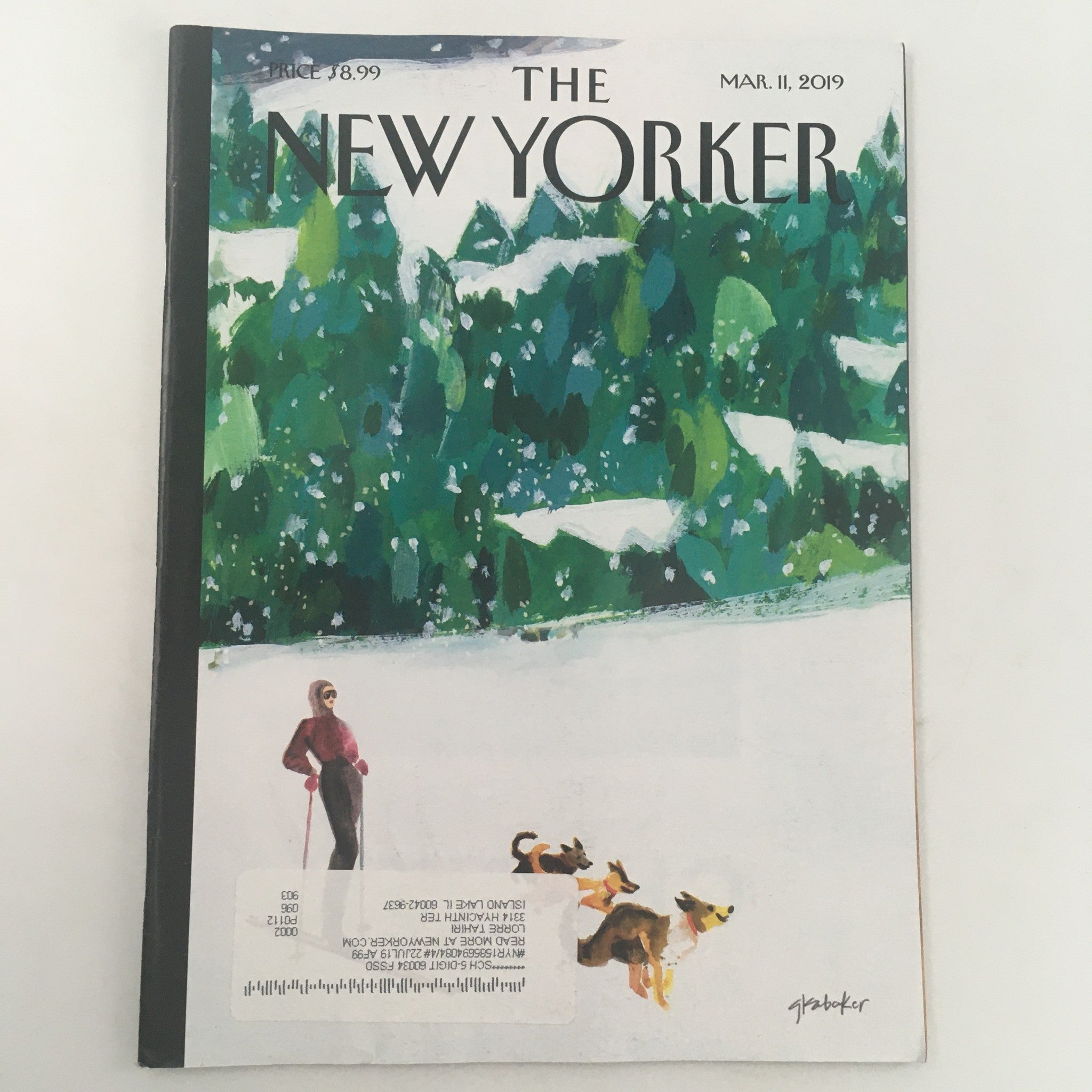 The New Yorker March 11 2019 Full Magazine Theme Cover by Gayle Kabaker