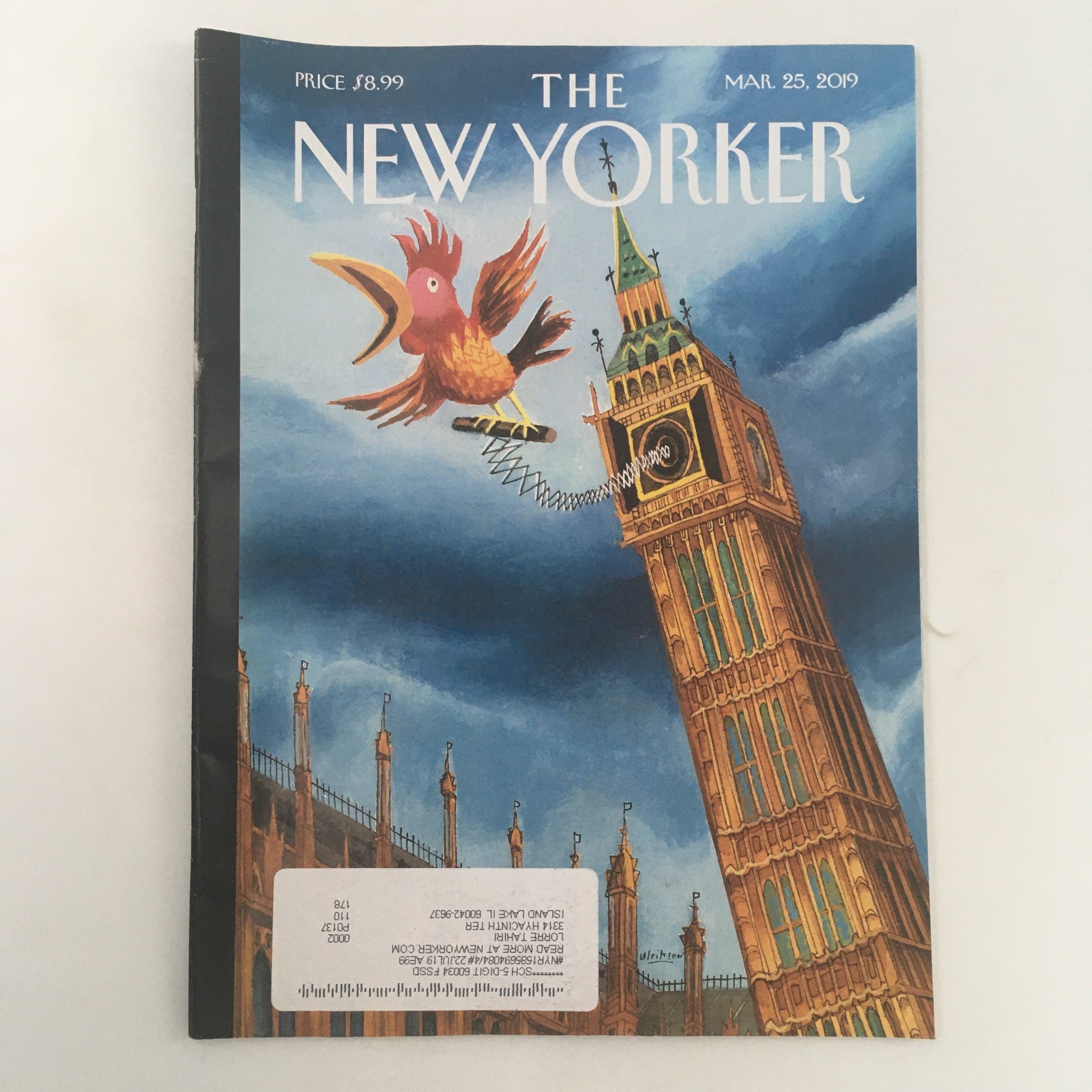 The New Yorker March 25 2019 Full Magazine Theme Cover by Mark Ulriksen