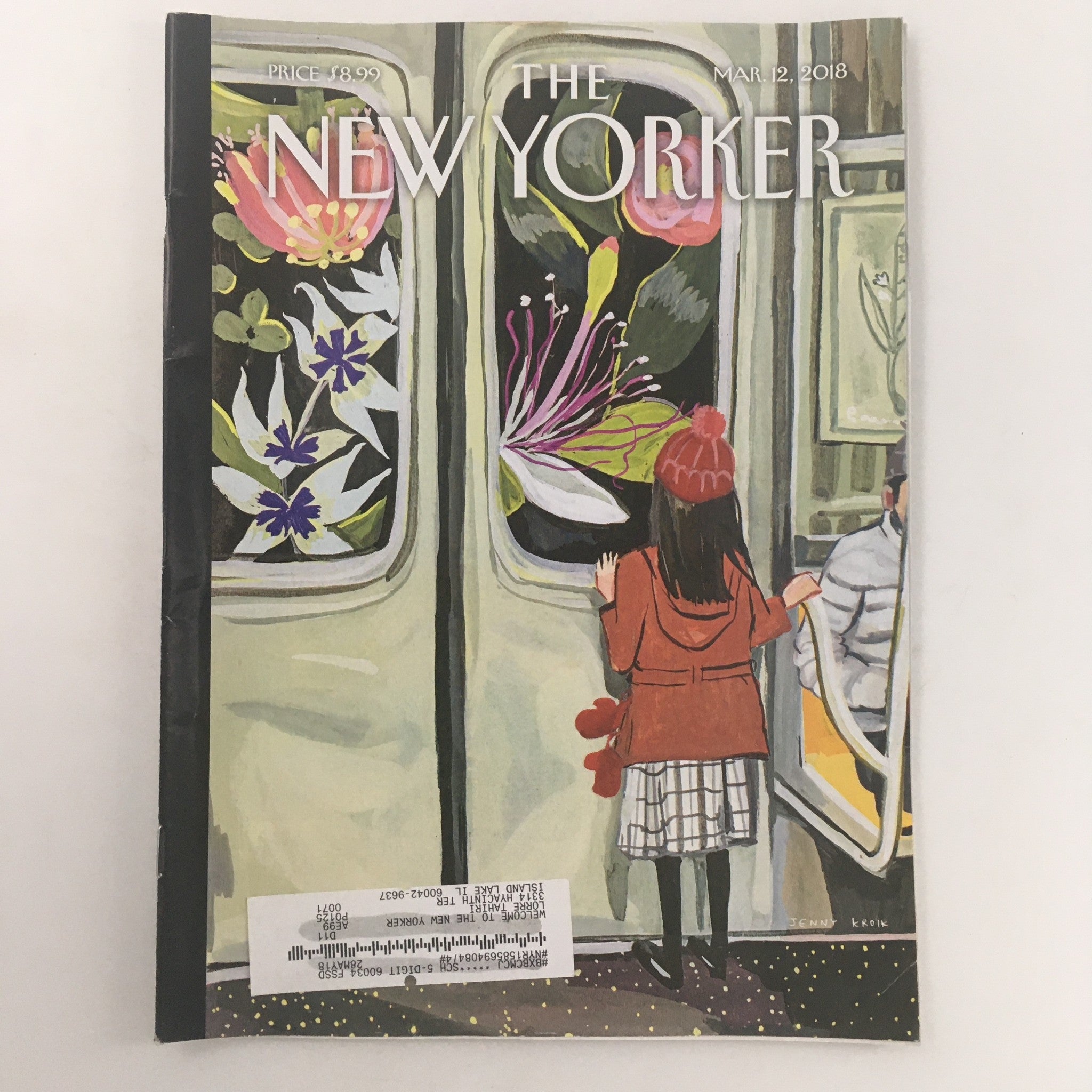 The New Yorker March 12 2018 Full Magazine Theme Cover by Jenny Kroik