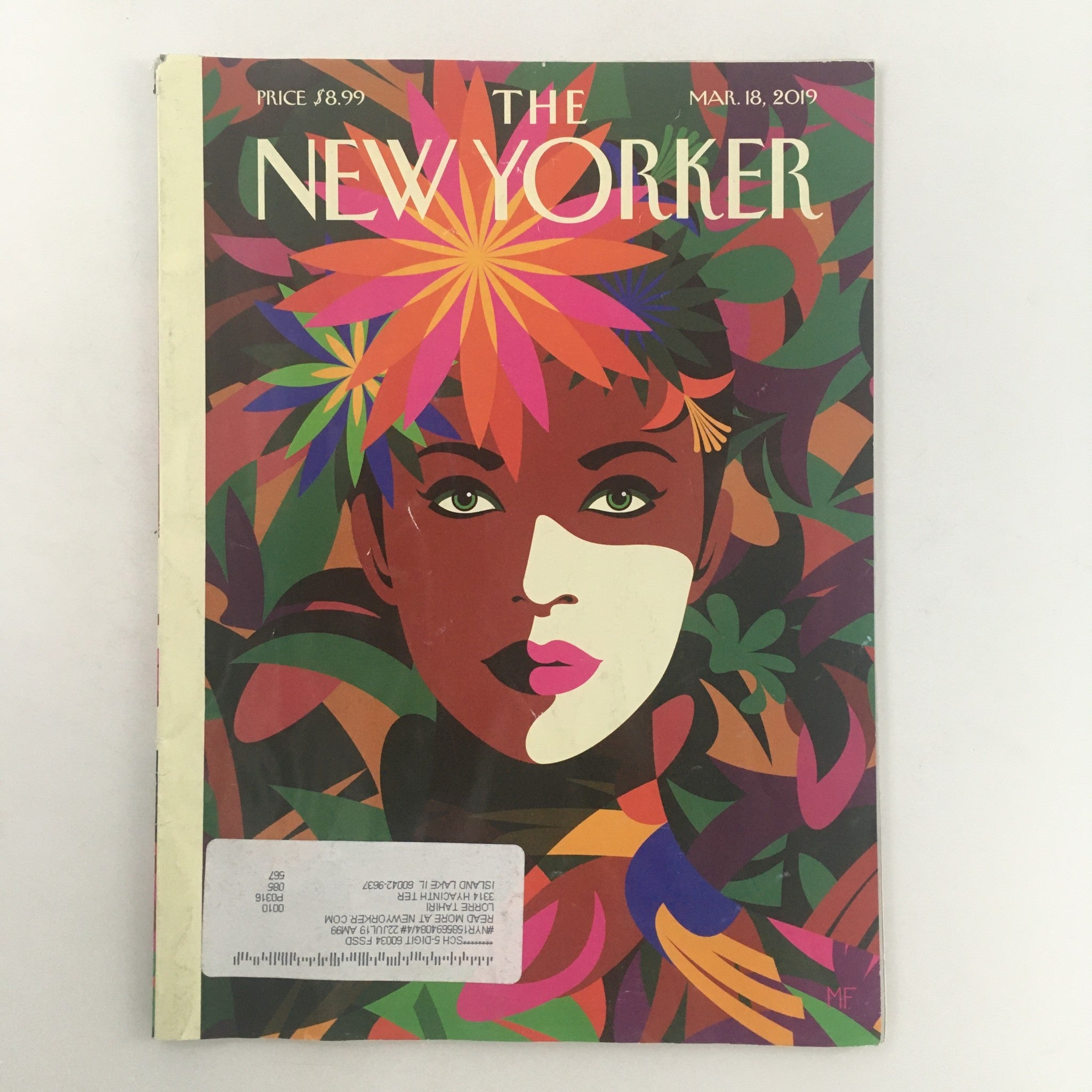 The New Yorker March 18 2019 Full Magazine Theme Cover by Malika Favre