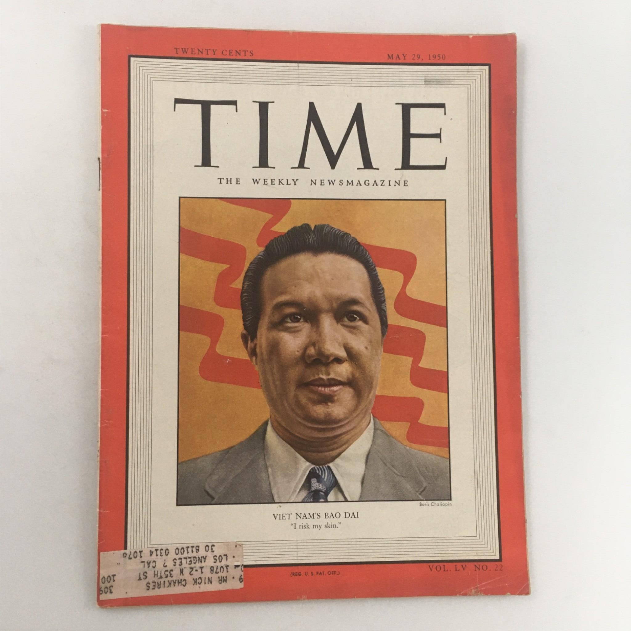 VTG Time Magazine May 29 1950 Viet Nam's Nguyen Dynasty Emperor Bao Dai