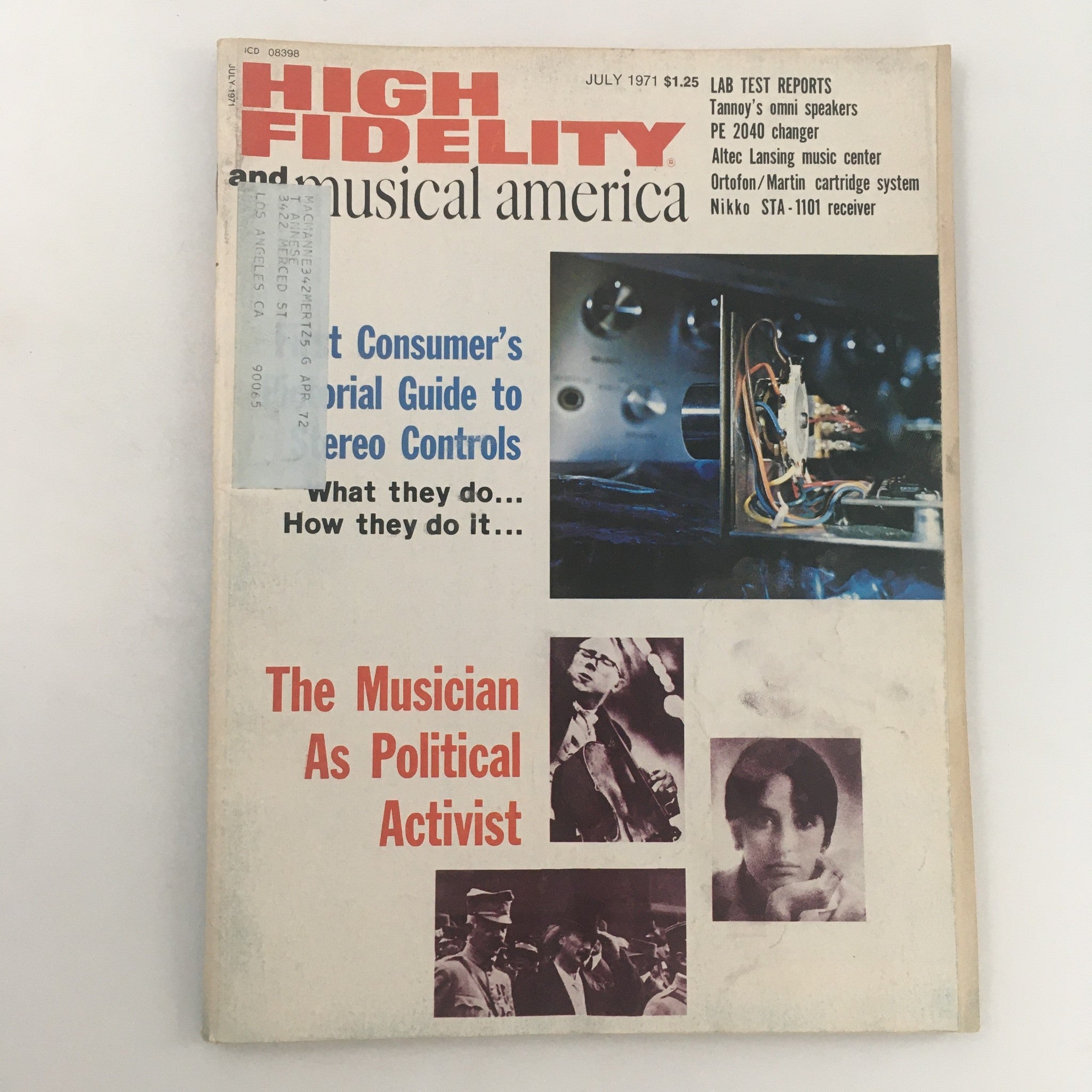 VTG High Fidelity Magazine July 1971 The Musician As Political Activist