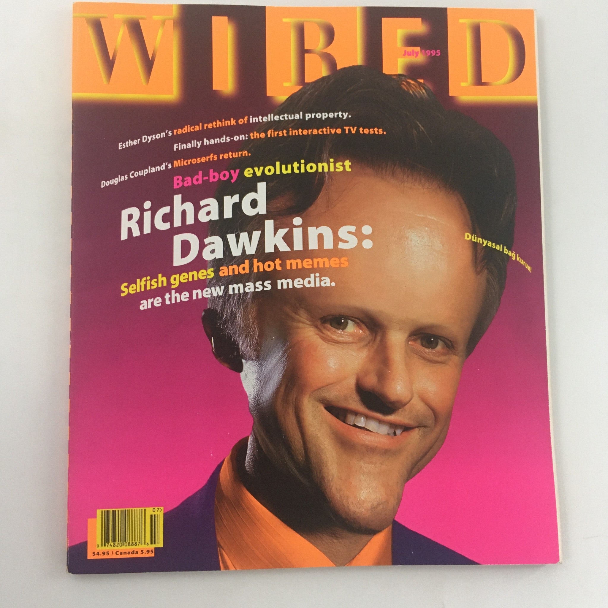 Wired Magazine July 1995 Bad-Boy Evolutionist Richard Dawkins, Newsstand