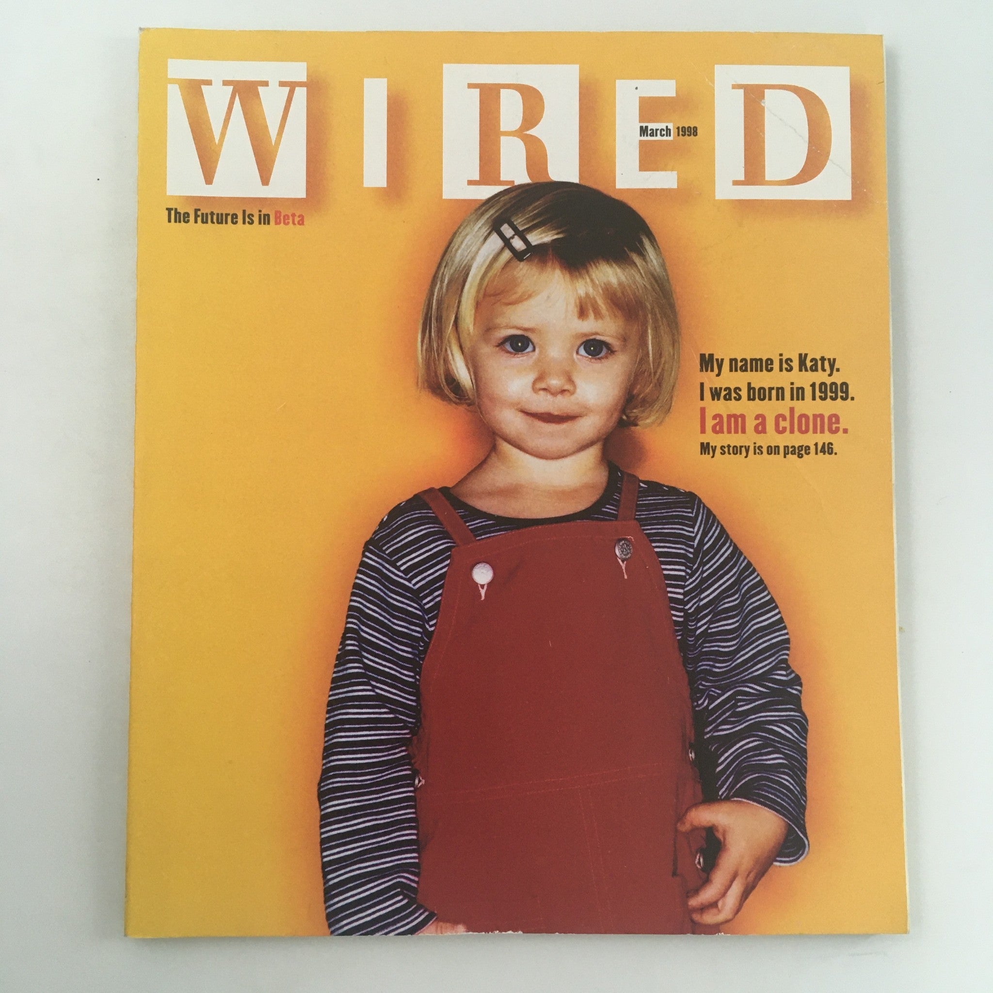 Wired Magazine March 1998 Katy, A Clone Born in the Year 1999, Newsstand