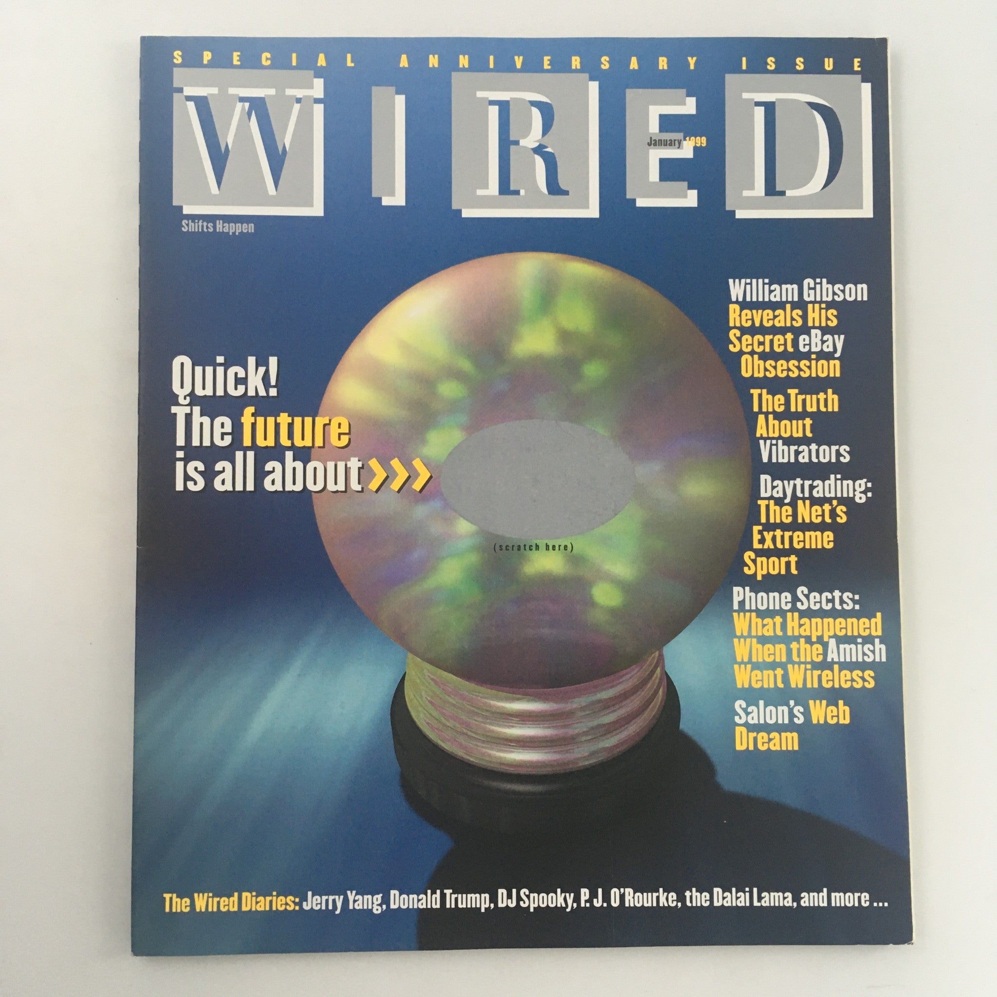 Wired Magazine January 1999 Jerry Yang, Donald Trump & The Dalai Lama, Newsstand