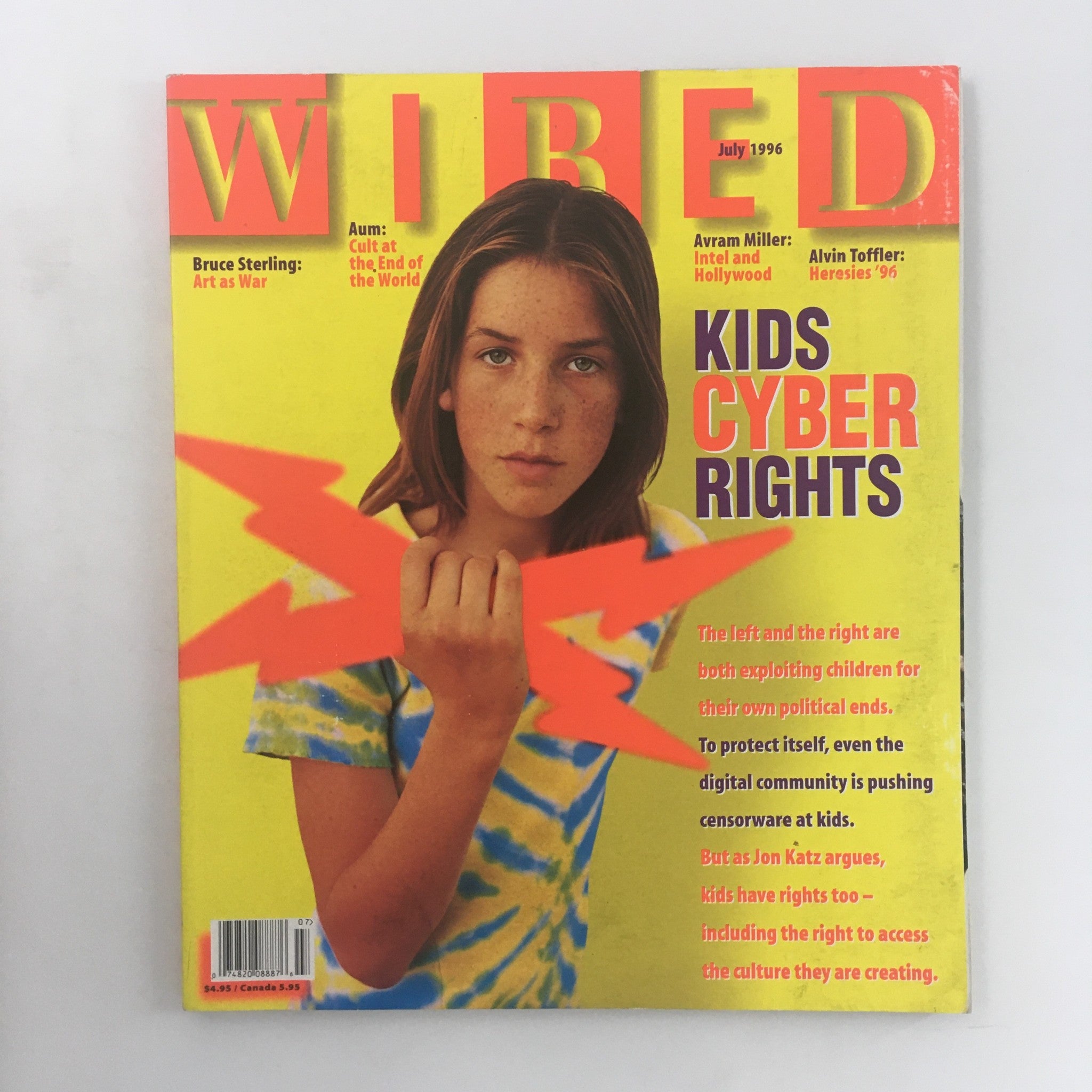 Wired Magazine July 1996 Bruce Sterling Art as War Kids Cyber Rights, Newsstand