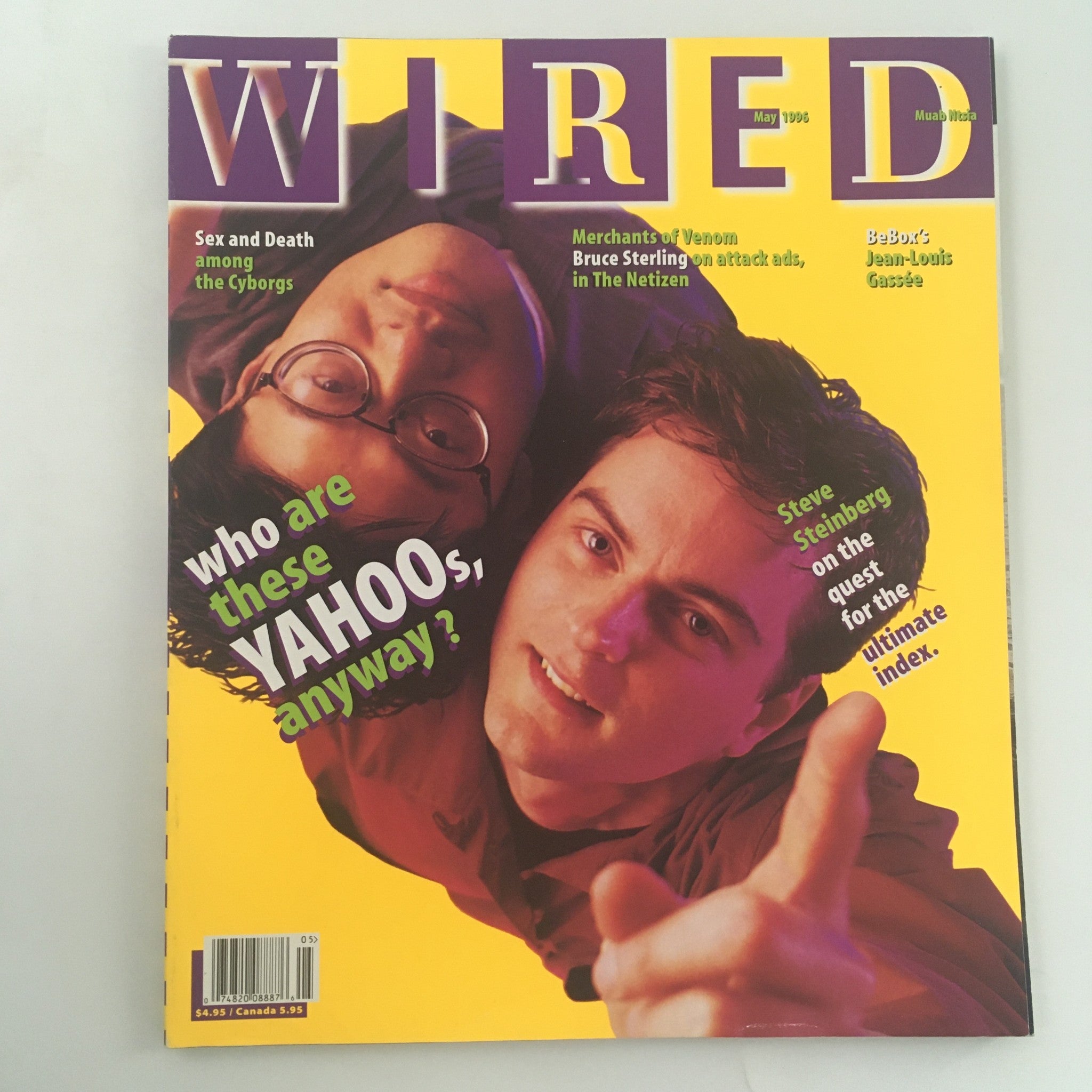 Wired Magazine May 1996 Steve Steinberg Quest Yahoos Ultimate Index, Newsstand