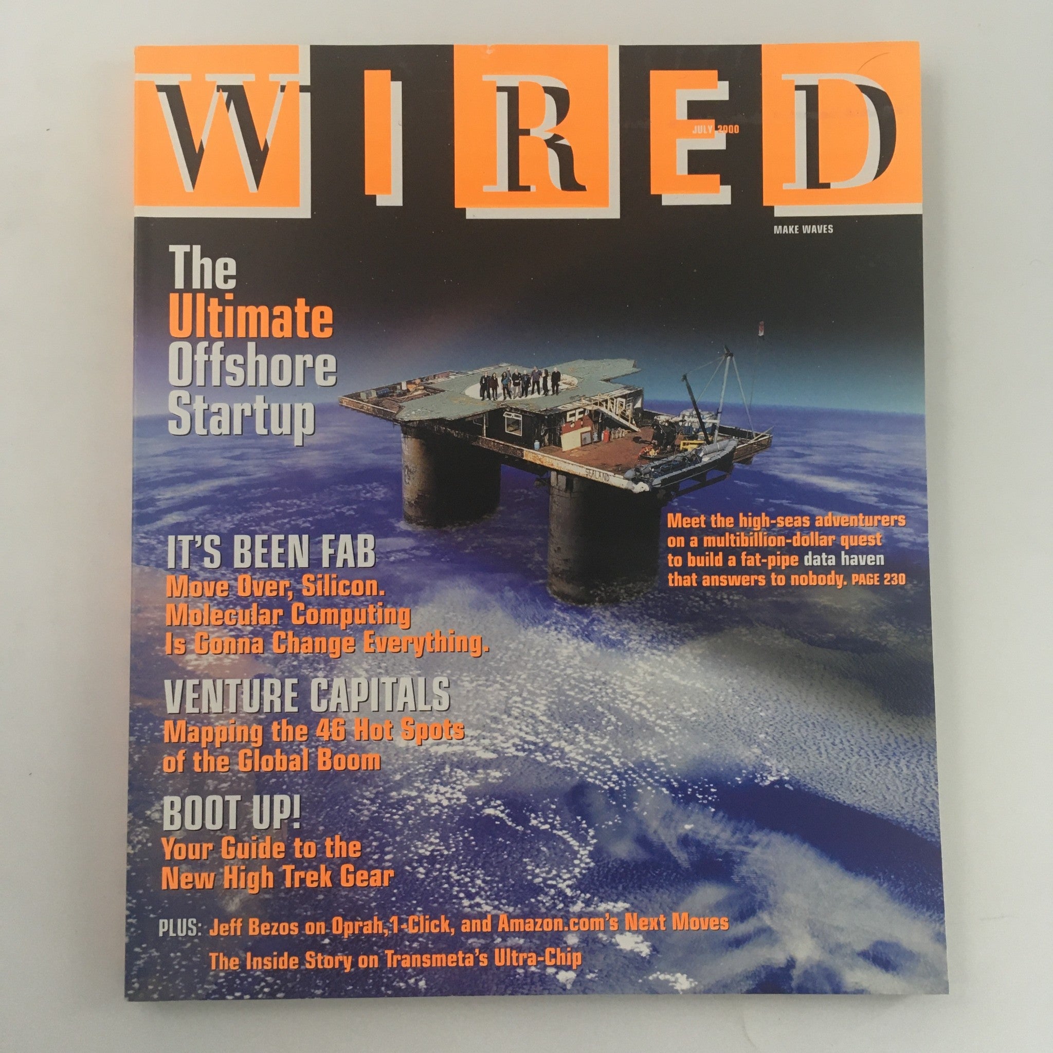 Wired Magazine July 2000 The Ultimate Offshore Startup Make Waves, Newsstand