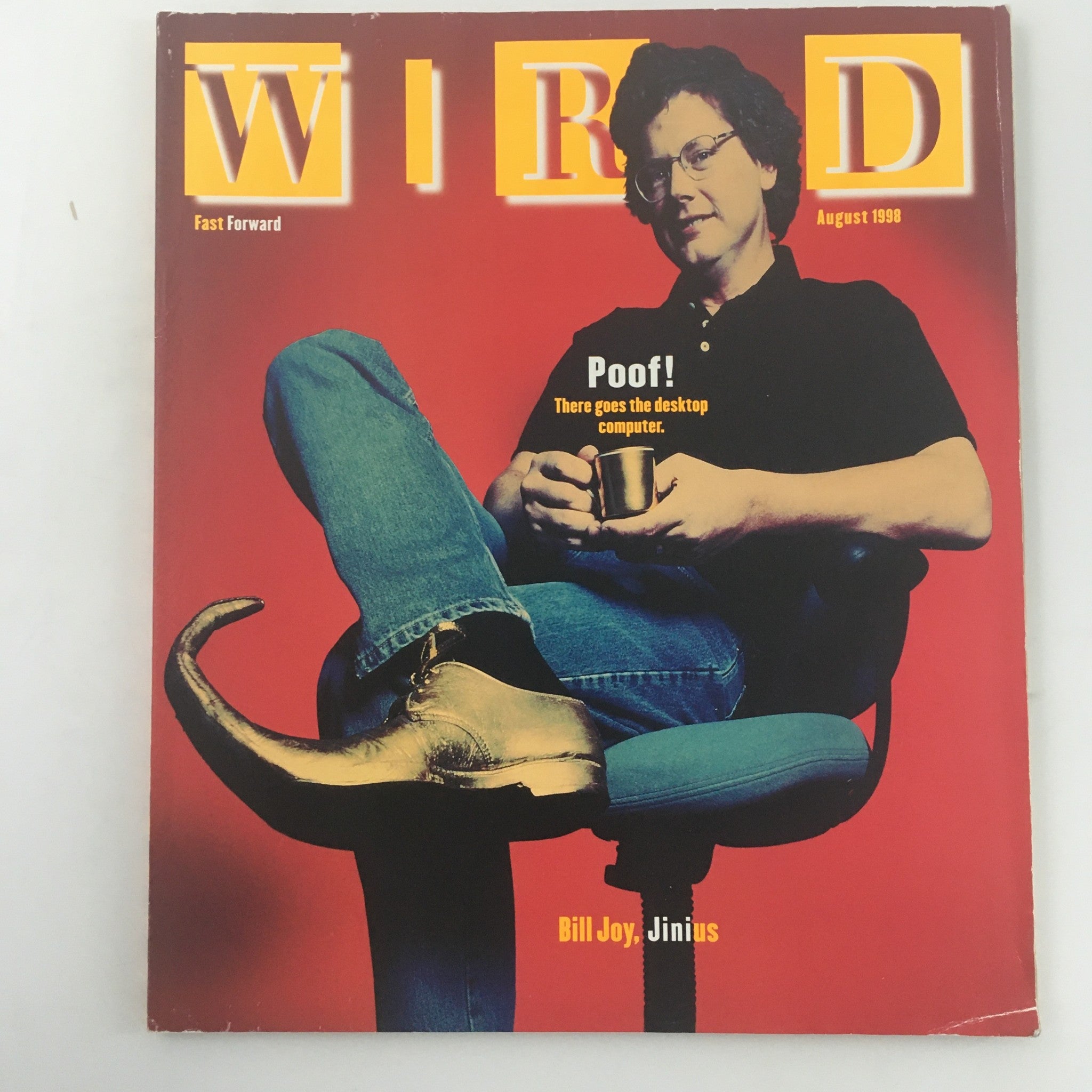 Wired Magazine August 1998 Bill Joy Jinius Fast Forward, Newsstand