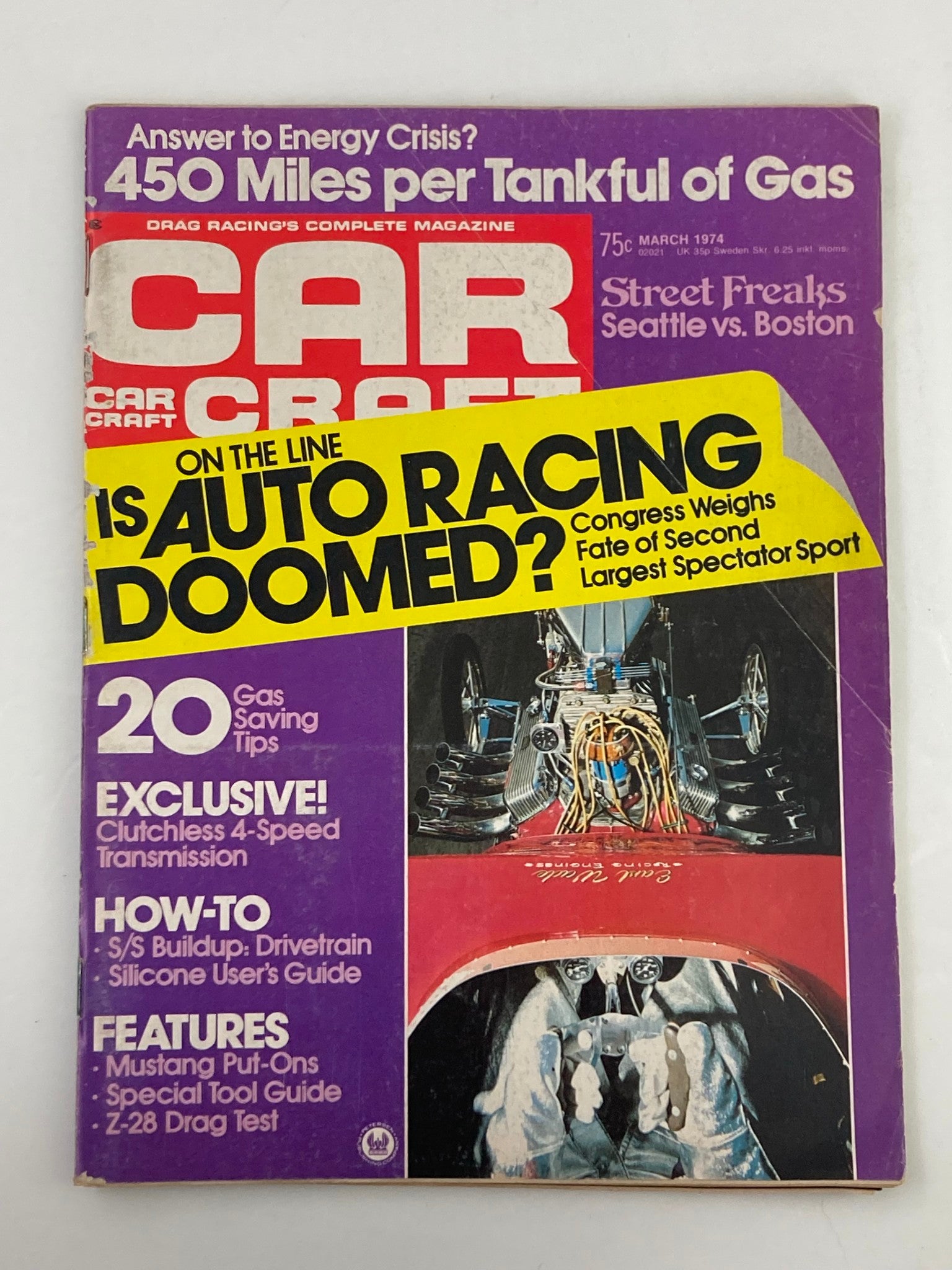 VTG Car Craft Magazine March 1974 Vol 22 #3 Sherm Gunn Strapped in AA/A No Label