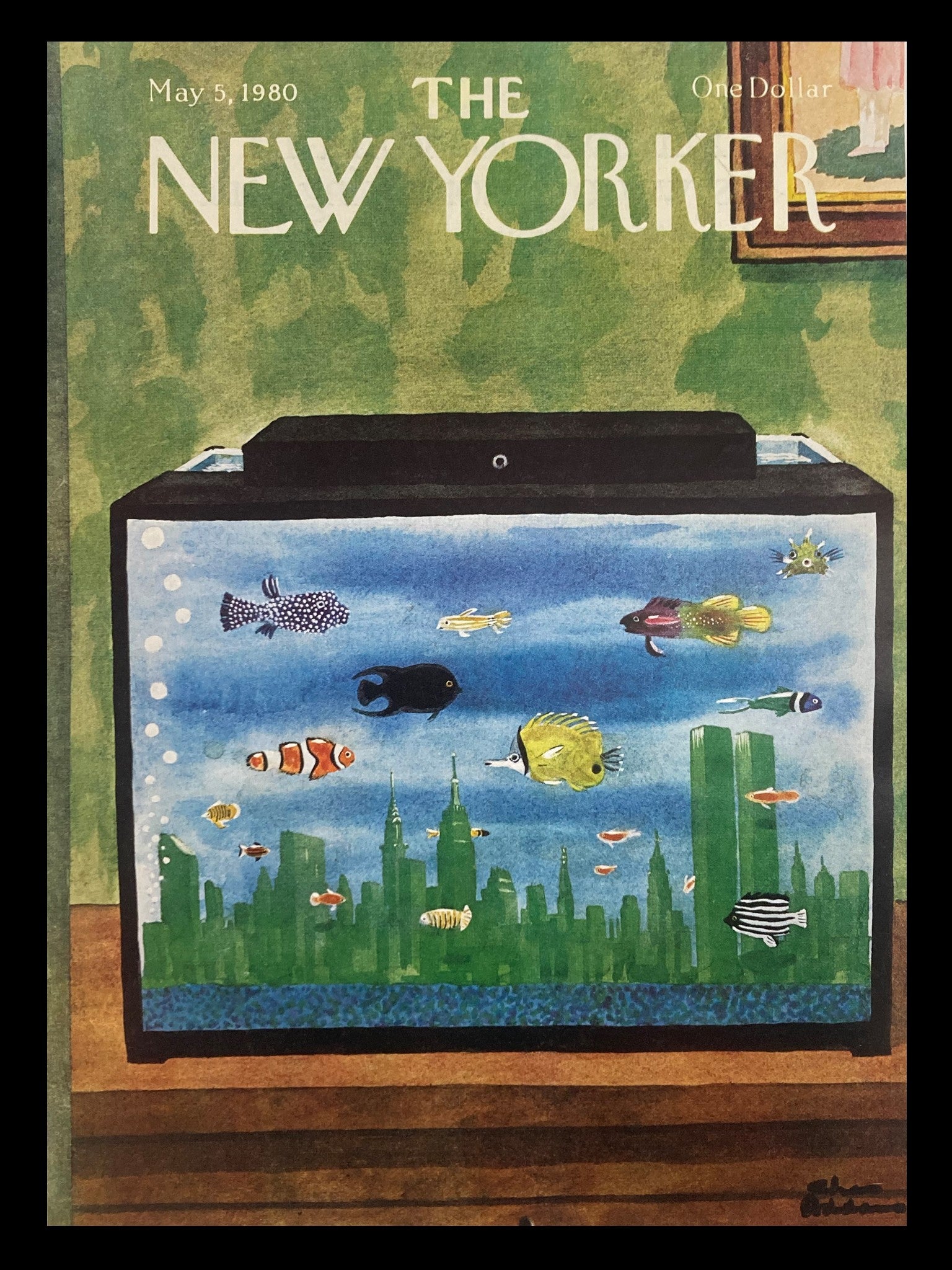 COVER ONLY The New Yorker May 5 1980 Aquascape City by Chas Addams