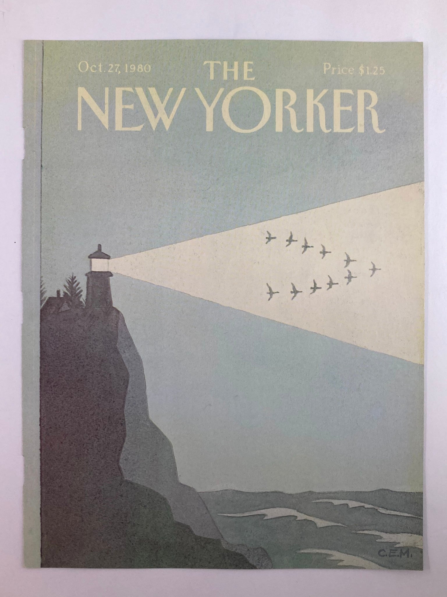 COVER ONLY The New Yorker October 27 1980 Lighthouse by Charles E. Martin