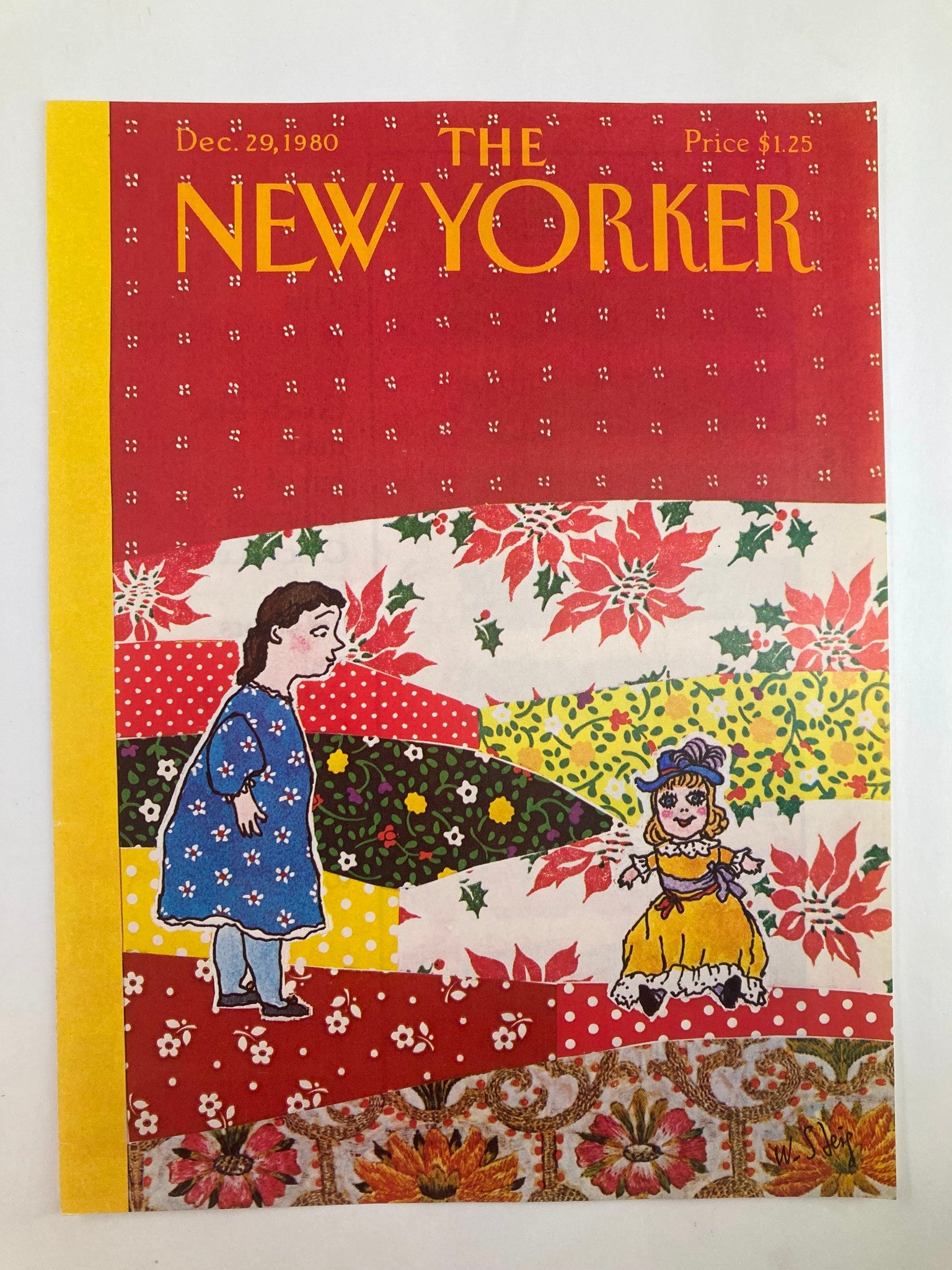 COVER ONLY The New Yorker December 29 1980 Girl and her Doll by William Steig