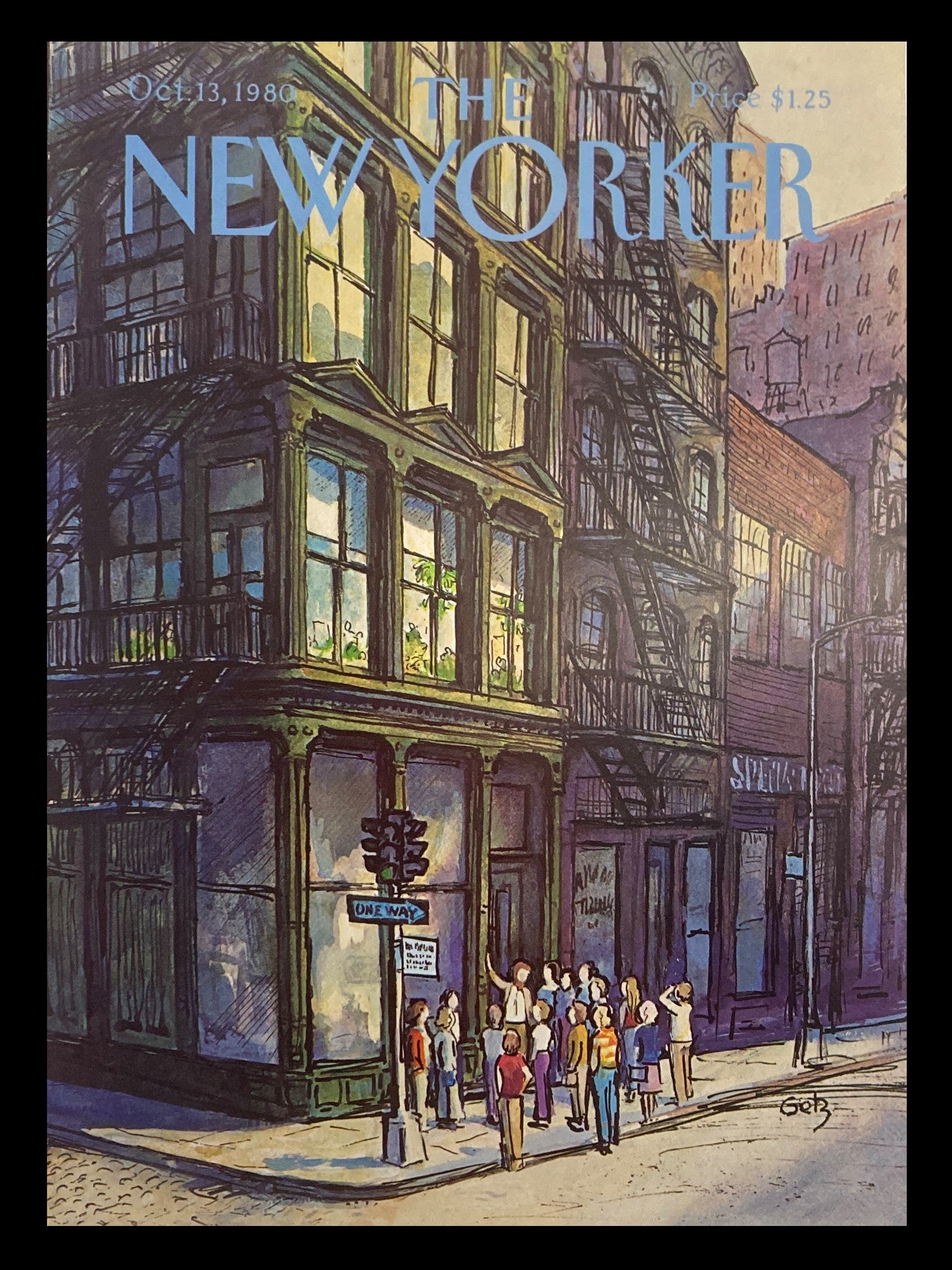 COVER ONLY The New Yorker October 13 1980 Public Meeting by Arthur Getz No Label