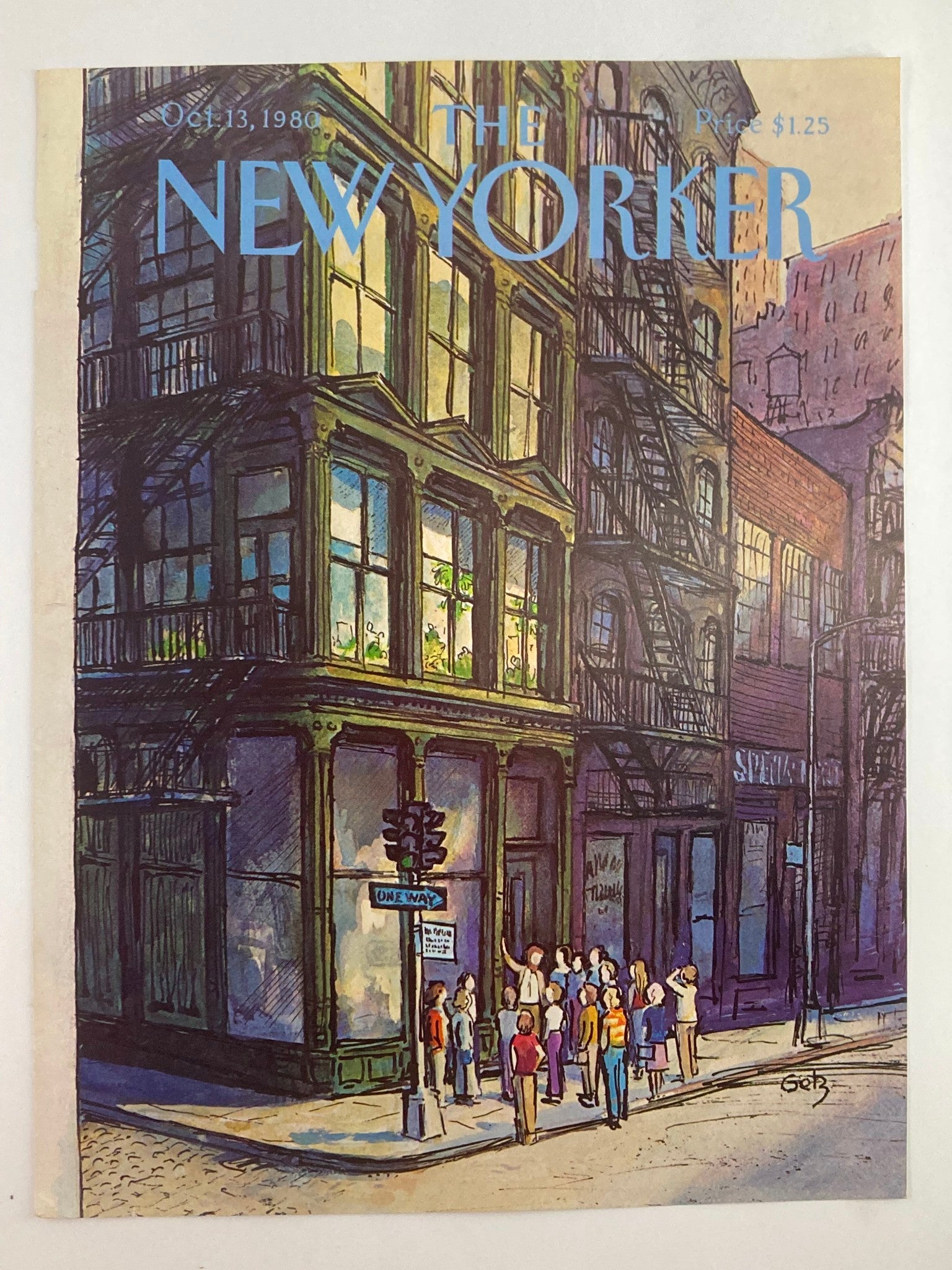 COVER ONLY The New Yorker October 13 1980 Public Meeting by Arthur Getz No Label