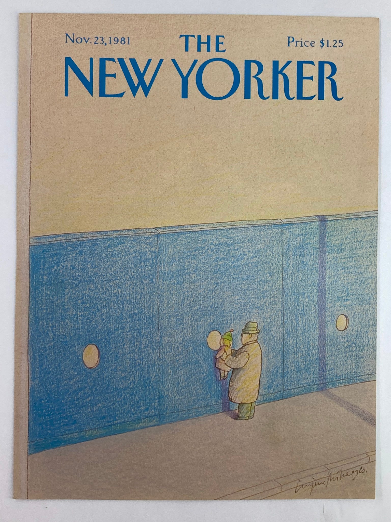 COVER ONLY The New Yorker November 23 1981 What's In There by Eugene Mihaesco