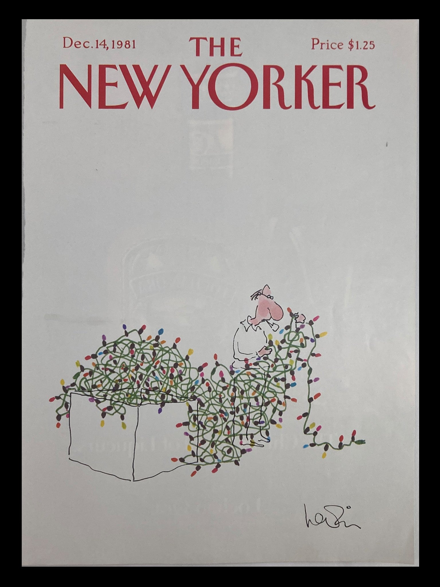 COVER ONLY The New Yorker December 14 1981 Preparing Lights by Heidi Goennel