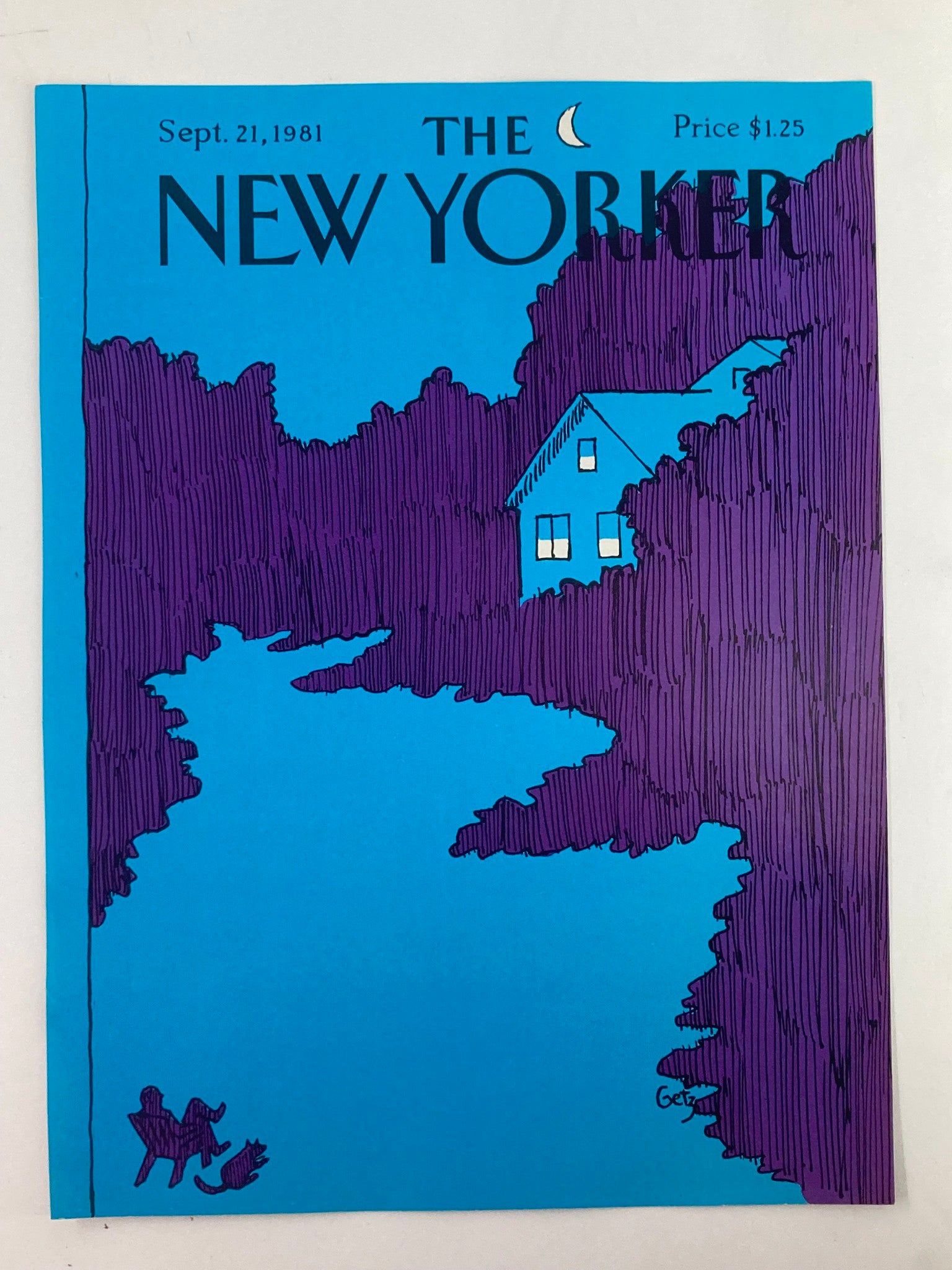 COVER ONLY The New Yorker September 12 1981 Night Watch by Arthur Getz No Label