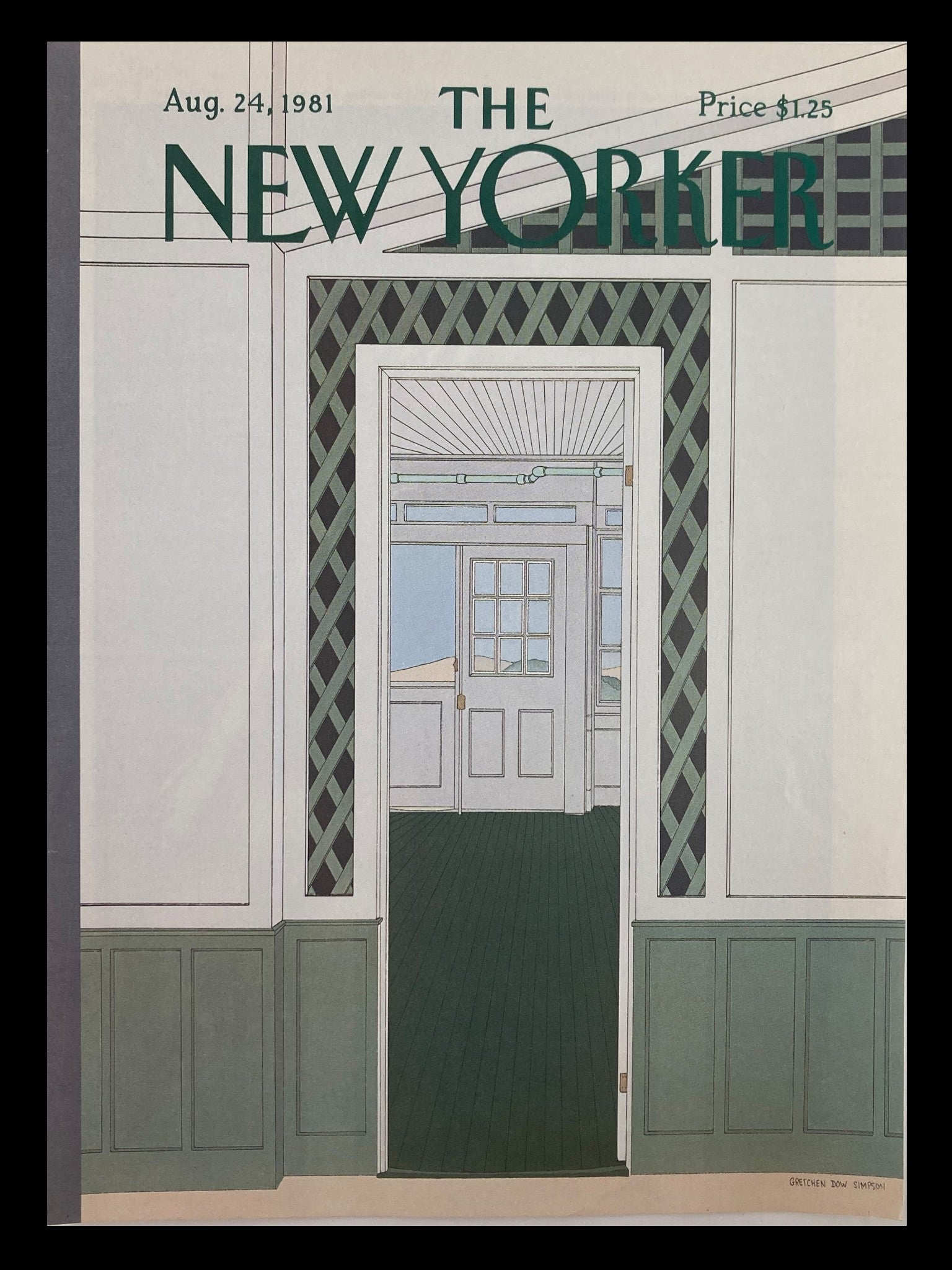 COVER ONLY The New Yorker August 24 1981 The Door by Gretchen Dow Simpson