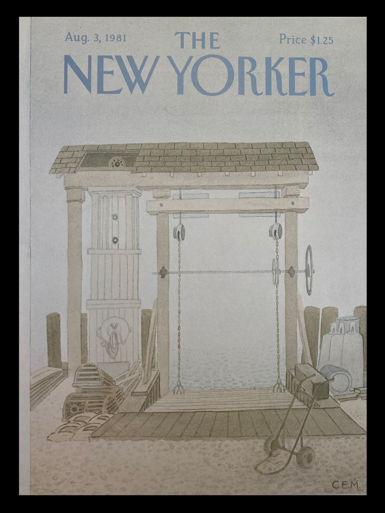 COVER ONLY The New Yorker August 3 1981 Let's Get Fit by Charles E. Martin