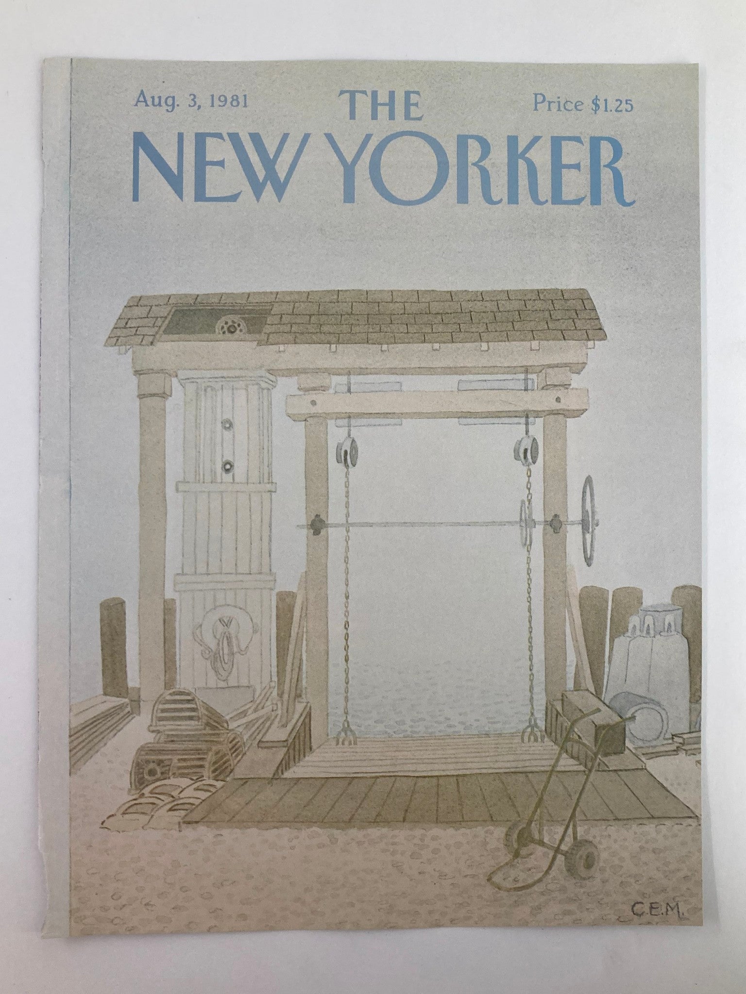 COVER ONLY The New Yorker August 3 1981 Let's Get Fit by Charles E. Martin