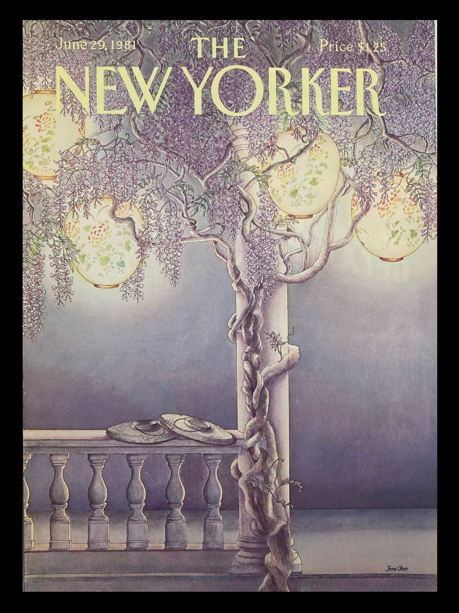 COVER ONLY The New Yorker June 29 1981 Under the Tree by Jenni Oliver No Label