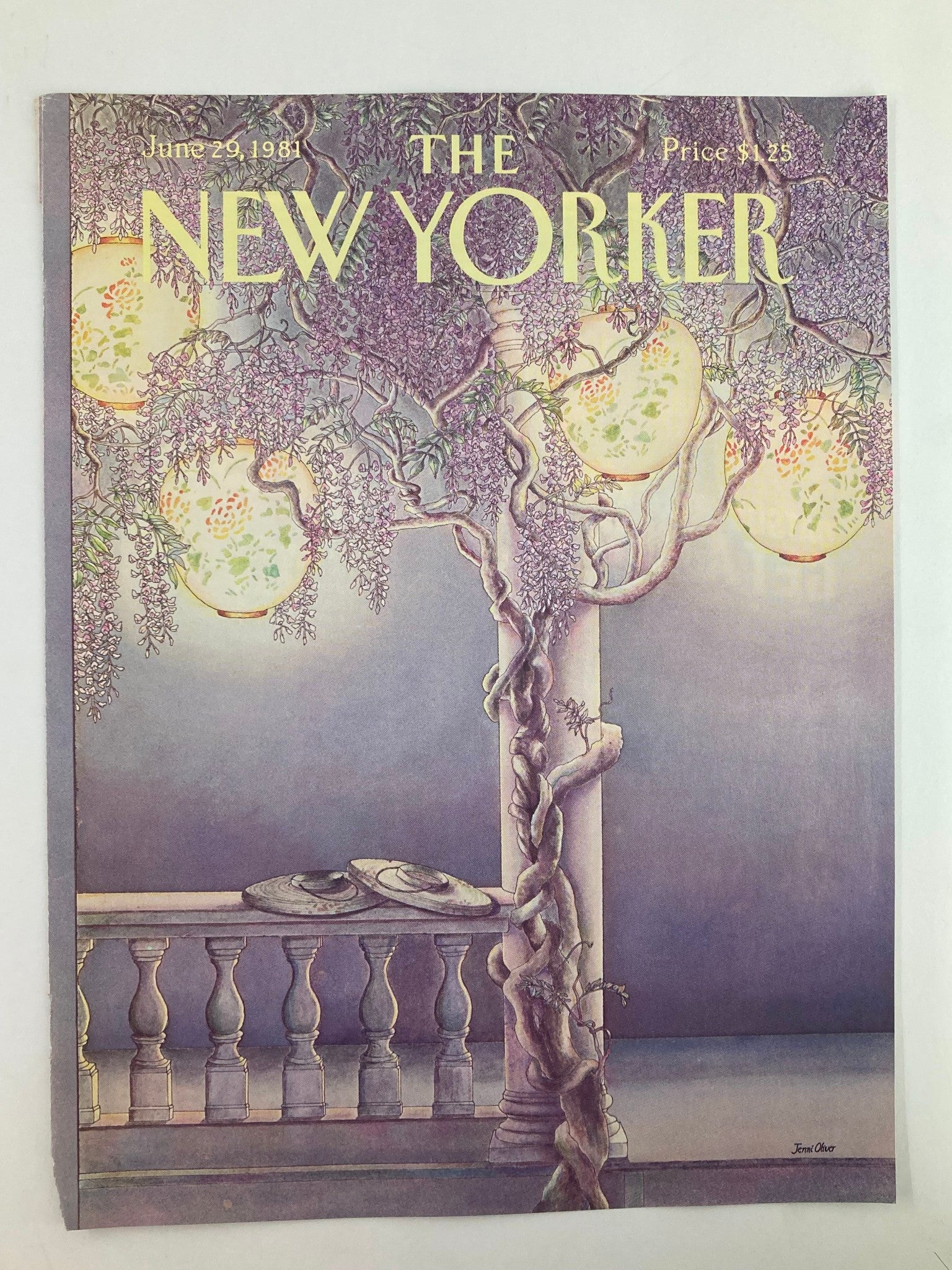 COVER ONLY The New Yorker June 29 1981 Under the Tree by Jenni Oliver No Label