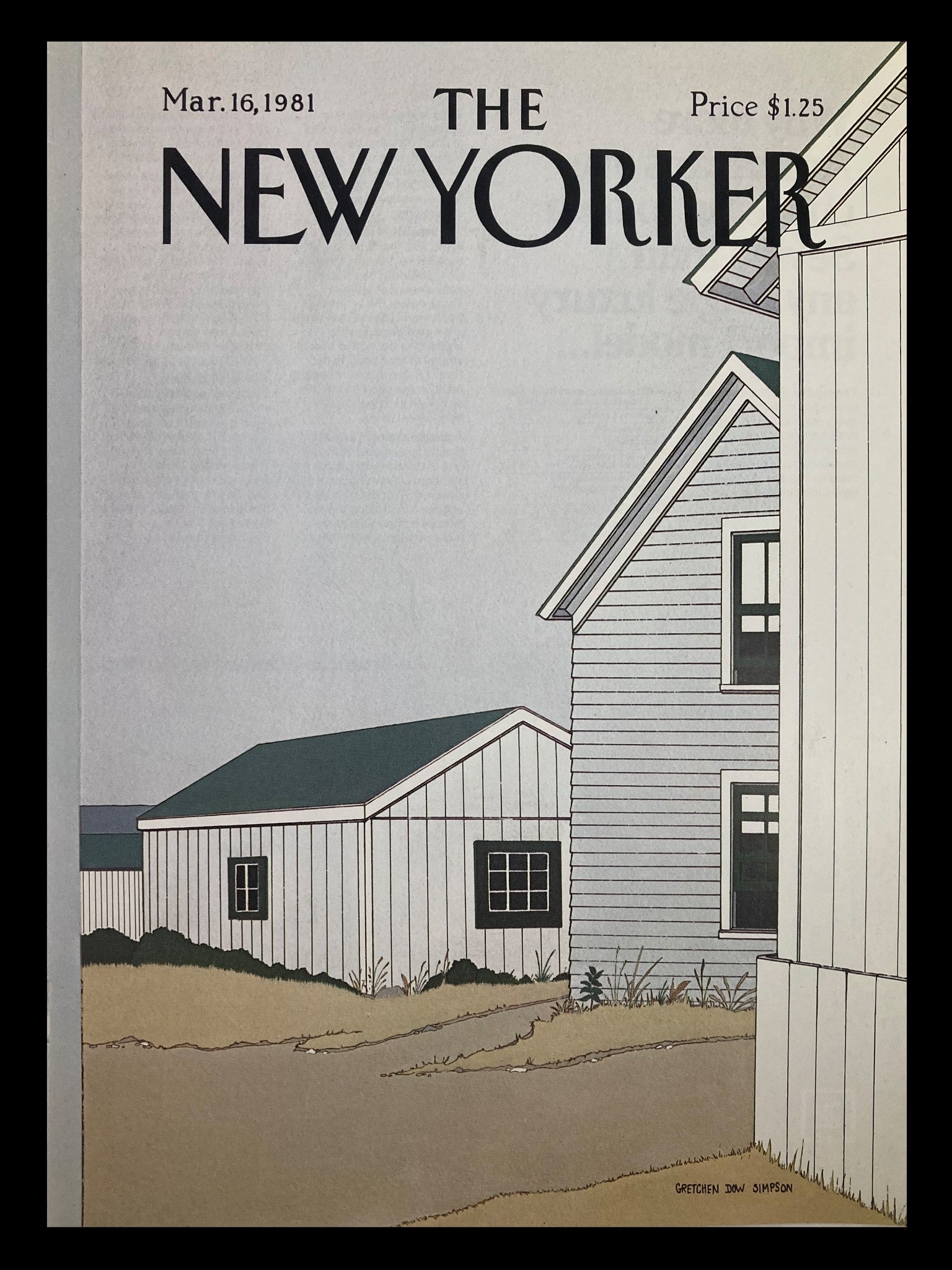 COVER ONLY The New Yorker March 16 1981 Empty Street by Gretchen Dow Simpson