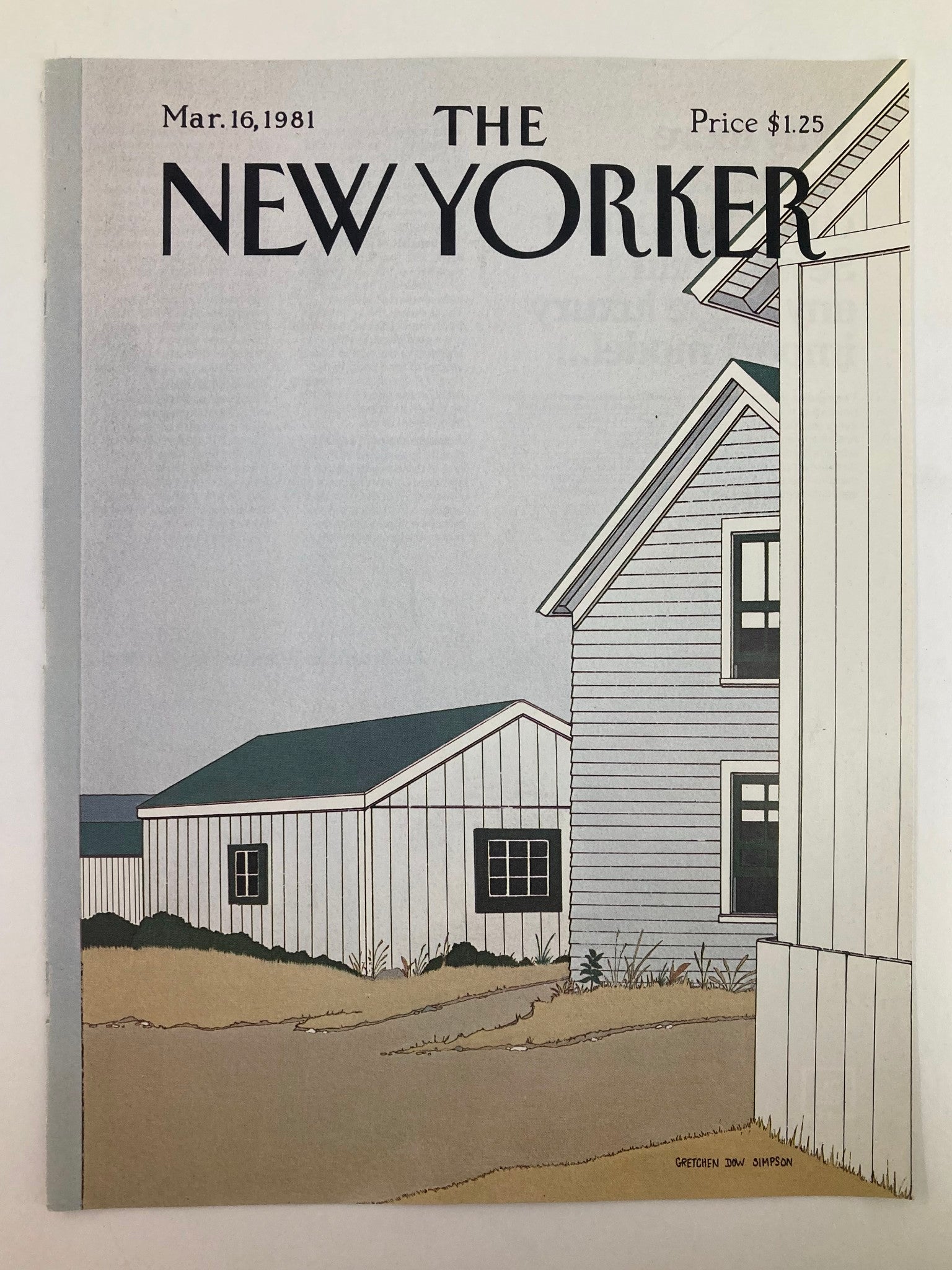 COVER ONLY The New Yorker March 16 1981 Empty Street by Gretchen Dow Simpson