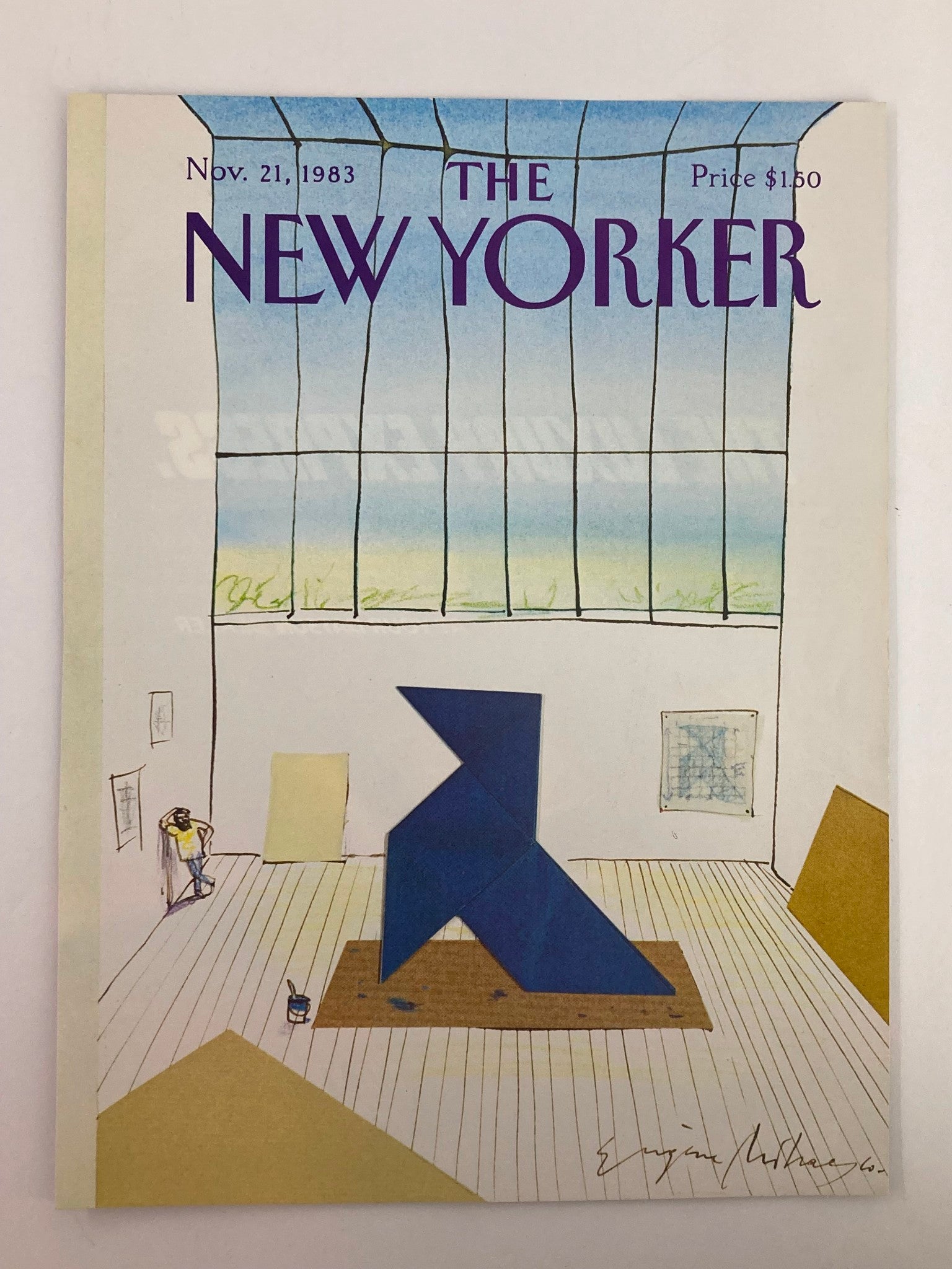 COVER ONLY The New Yorker November 21 1983 Paper craft by Eugene Mihaesco