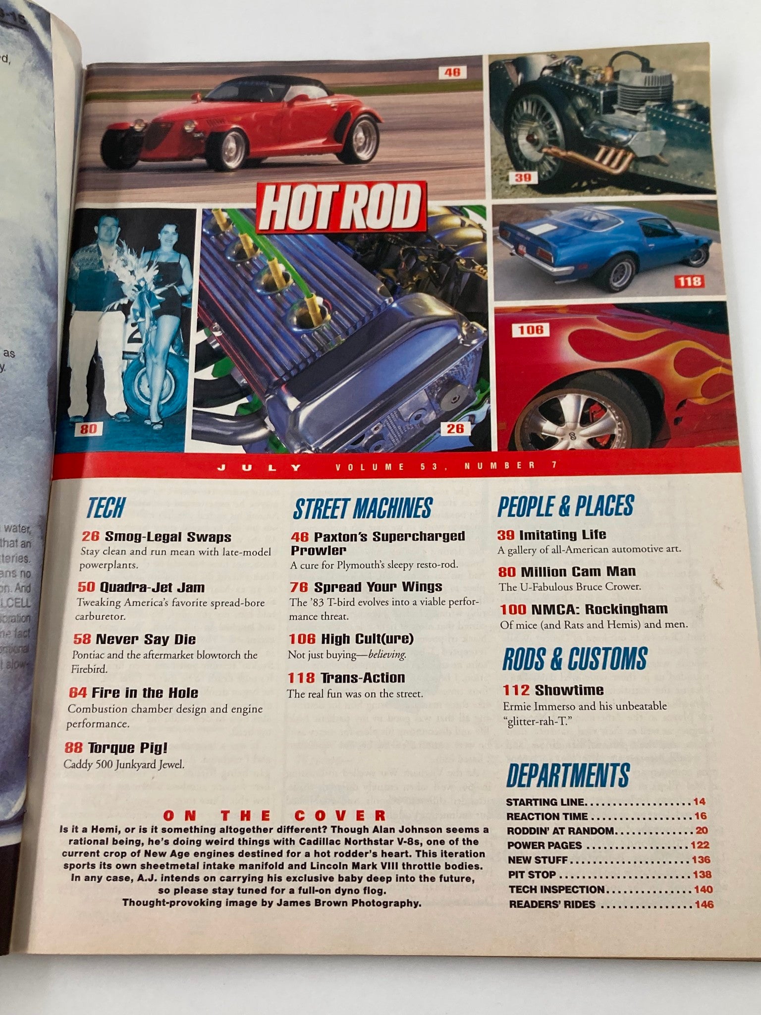 Hot Rod Magazine July 2000 Vol 53 #7 Alan Johnson's Cadillac Northstar V-8s