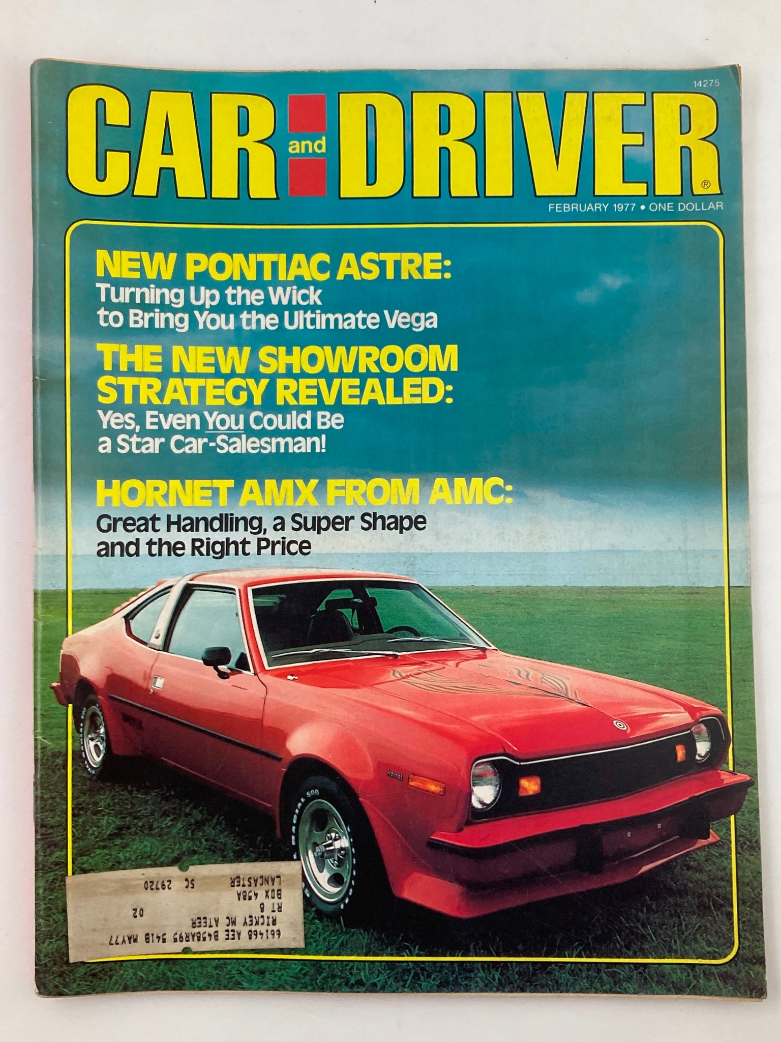 VTG Car & Driver Magazine February 1977 Vol 22 #8 The Hornet AMX Set To Roll